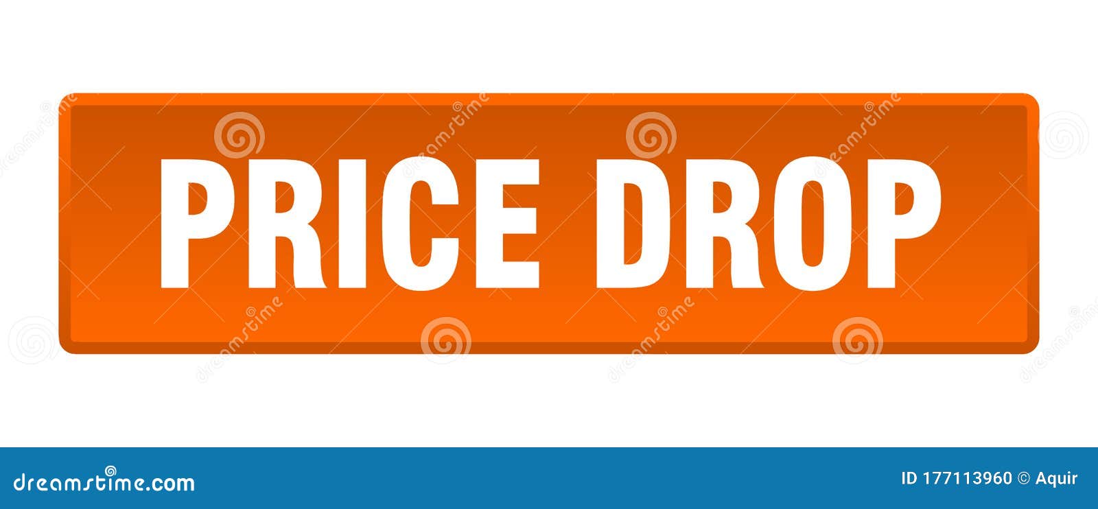 Price Drop Button. Price Drop Square Isolated Push Button Stock Vector