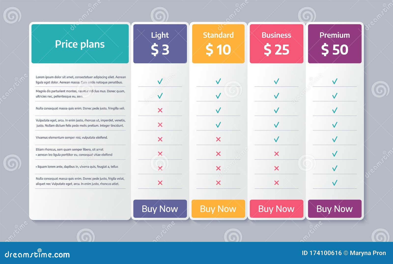 Pricing Chart Template from thumbs.dreamstime.com