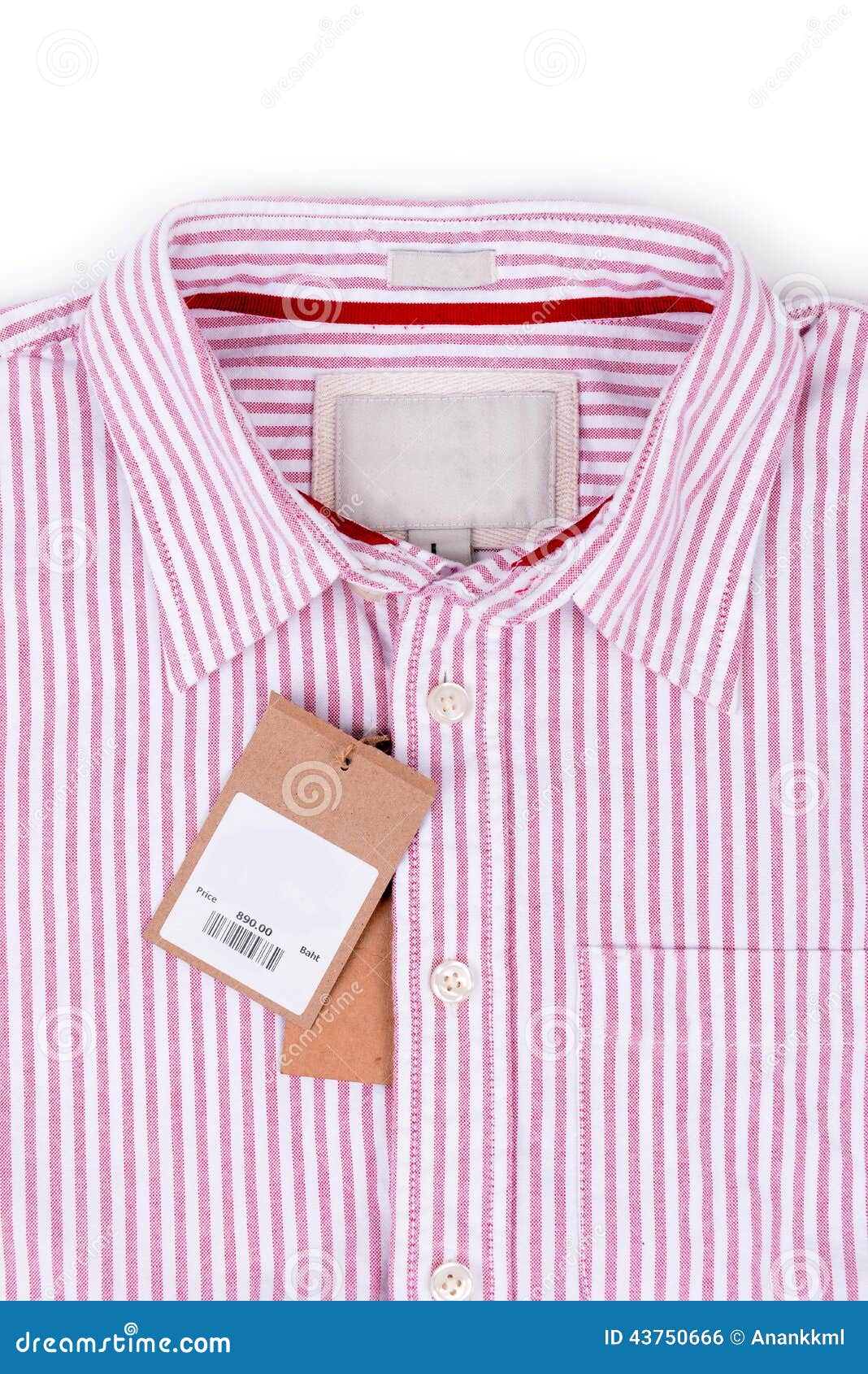 Price Tag with Barcode on Shirt Stock Photo - Image of store, boutique ...