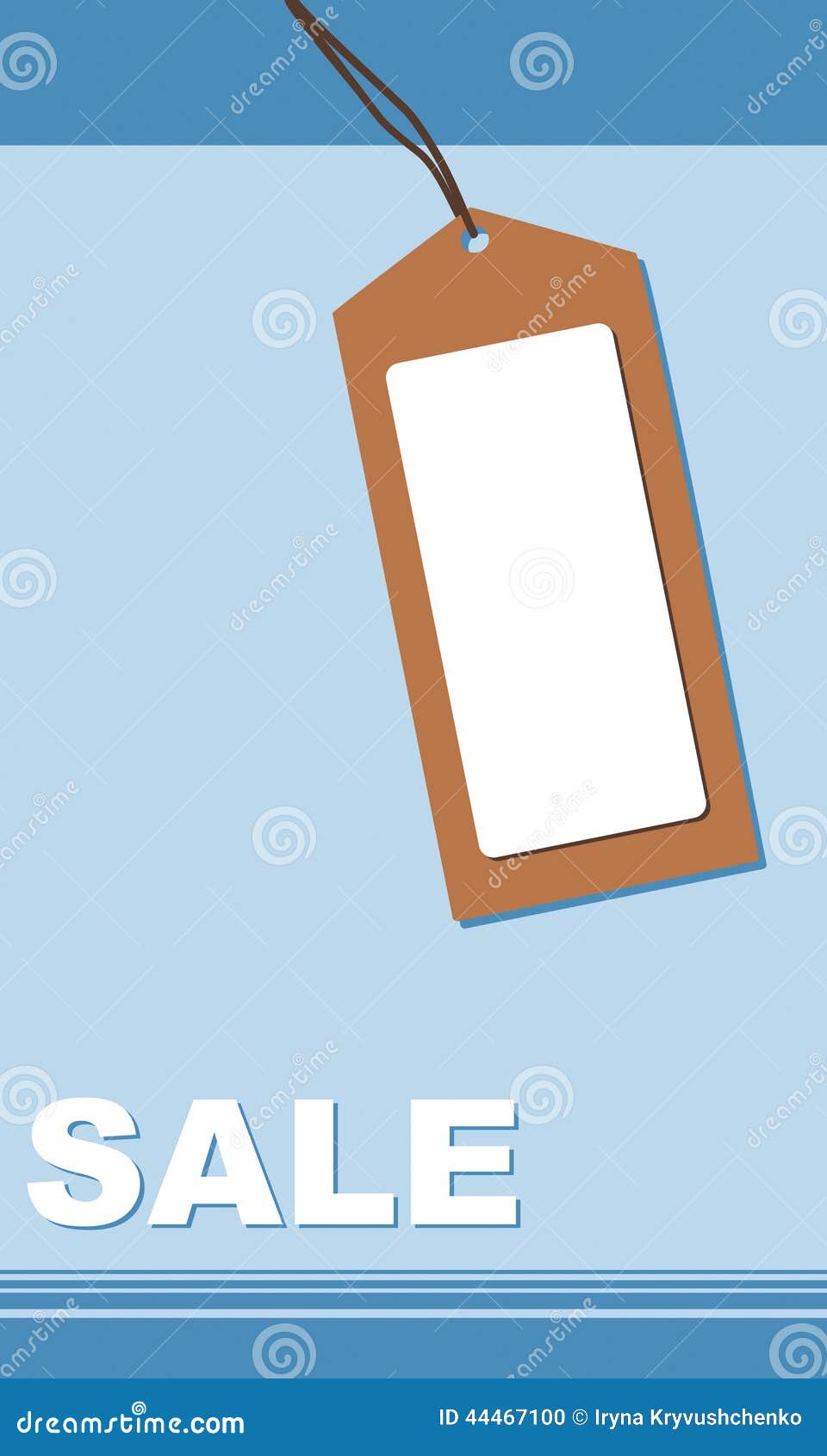 Price Tag on Blue Background. Sale Stock Vector - Illustration of sale