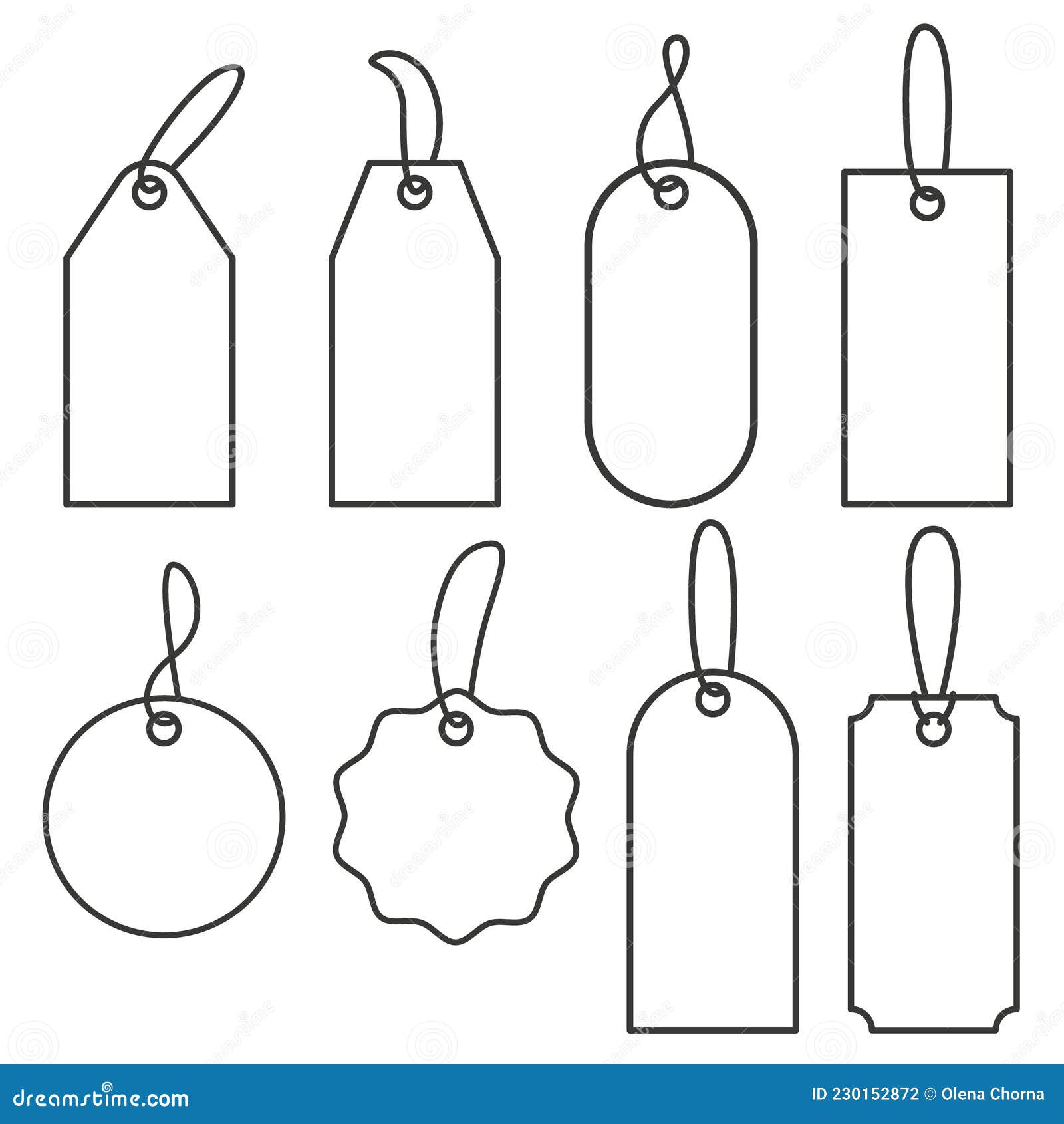 Price Tags. Set of Icons for Sale or Luggage Stock Vector ...