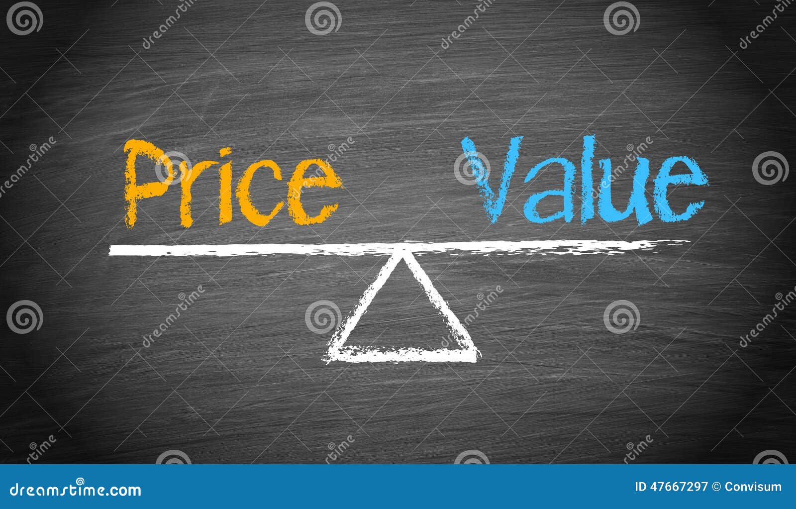 price and value business concept