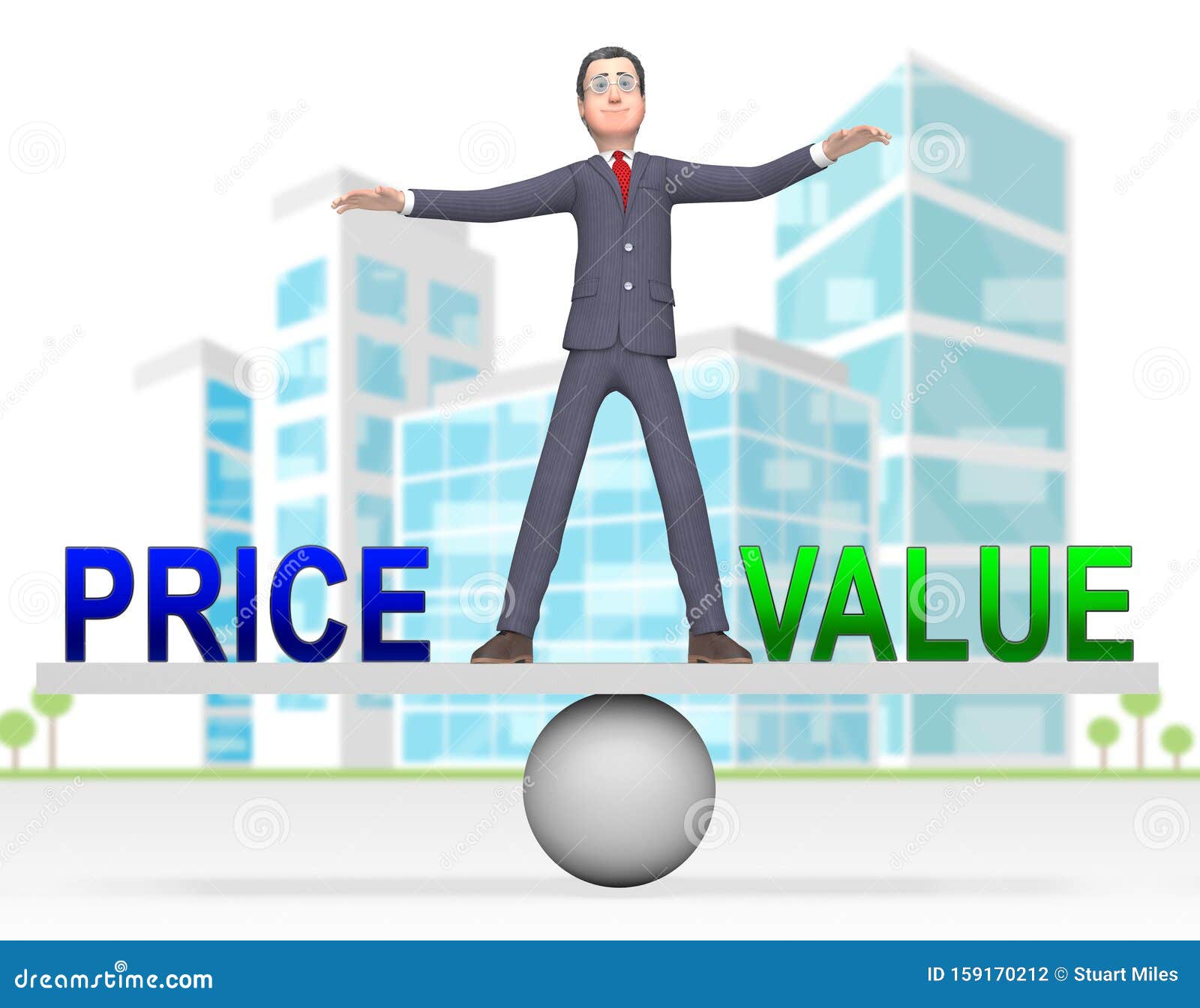 price vs value balance comparing cost outlay against financial worth - 3d 