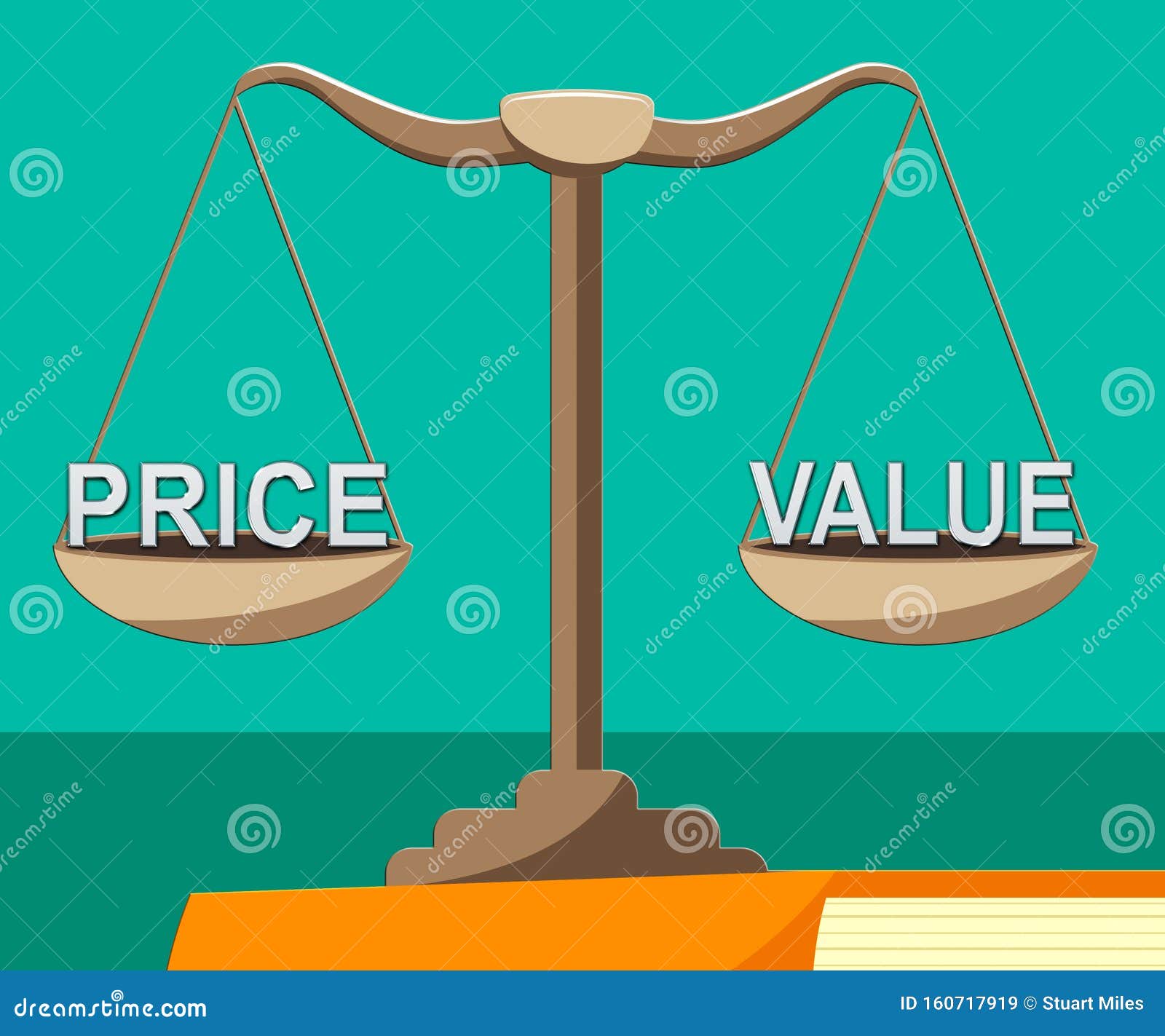 price vs value balance comparing cost outlay against financial worth - 3d 