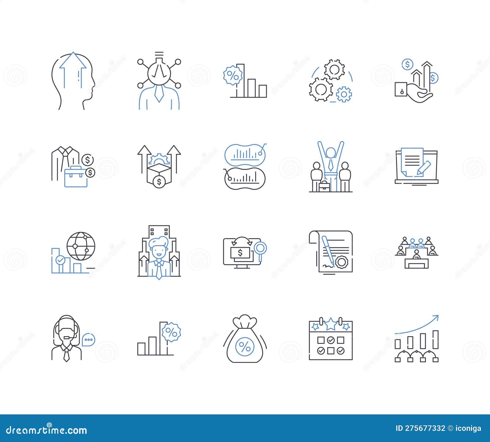 pricing analysis line icons collection. cost, profitability, revenue, margins, pricing strategy, competition, price