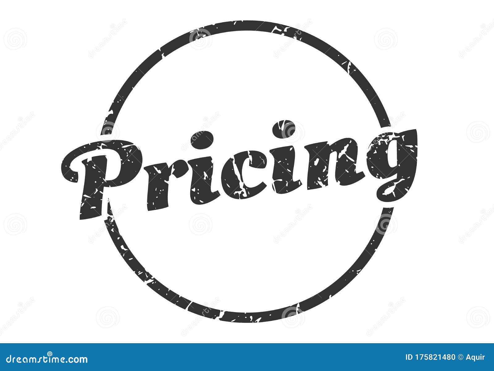 Pricing Sign. Pricing Round Vintage Stamp Stock Vector Illustration of round, retro 175821480
