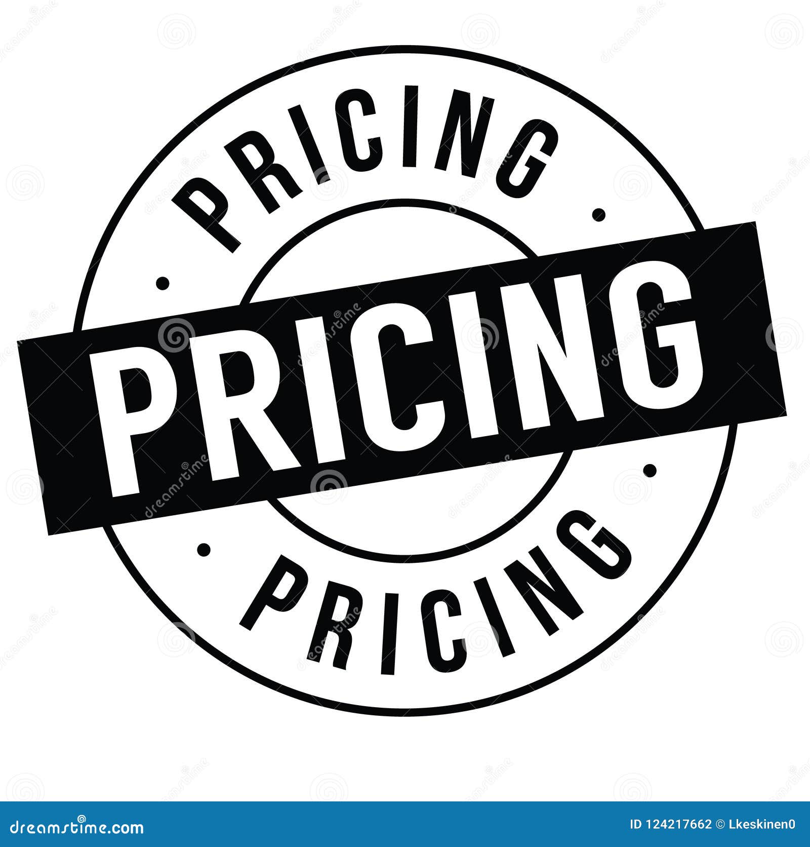 Pricing stamp on white stock vector. Illustration of black 124217662