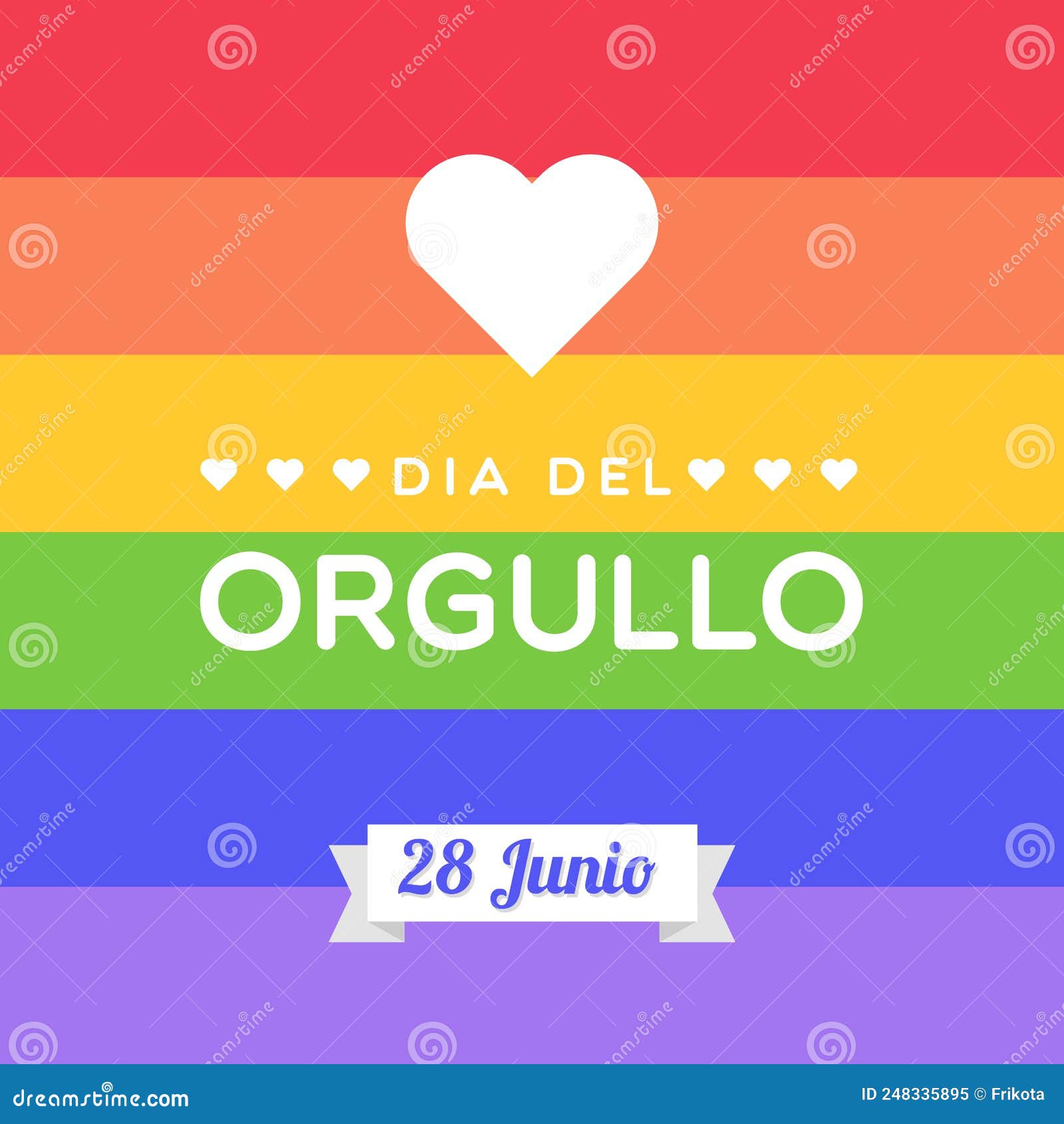 pride day. june 28. spanish. dia del orgullo. 28 junio. rainbow striped background. lgbt movement. concept of equality, diversity