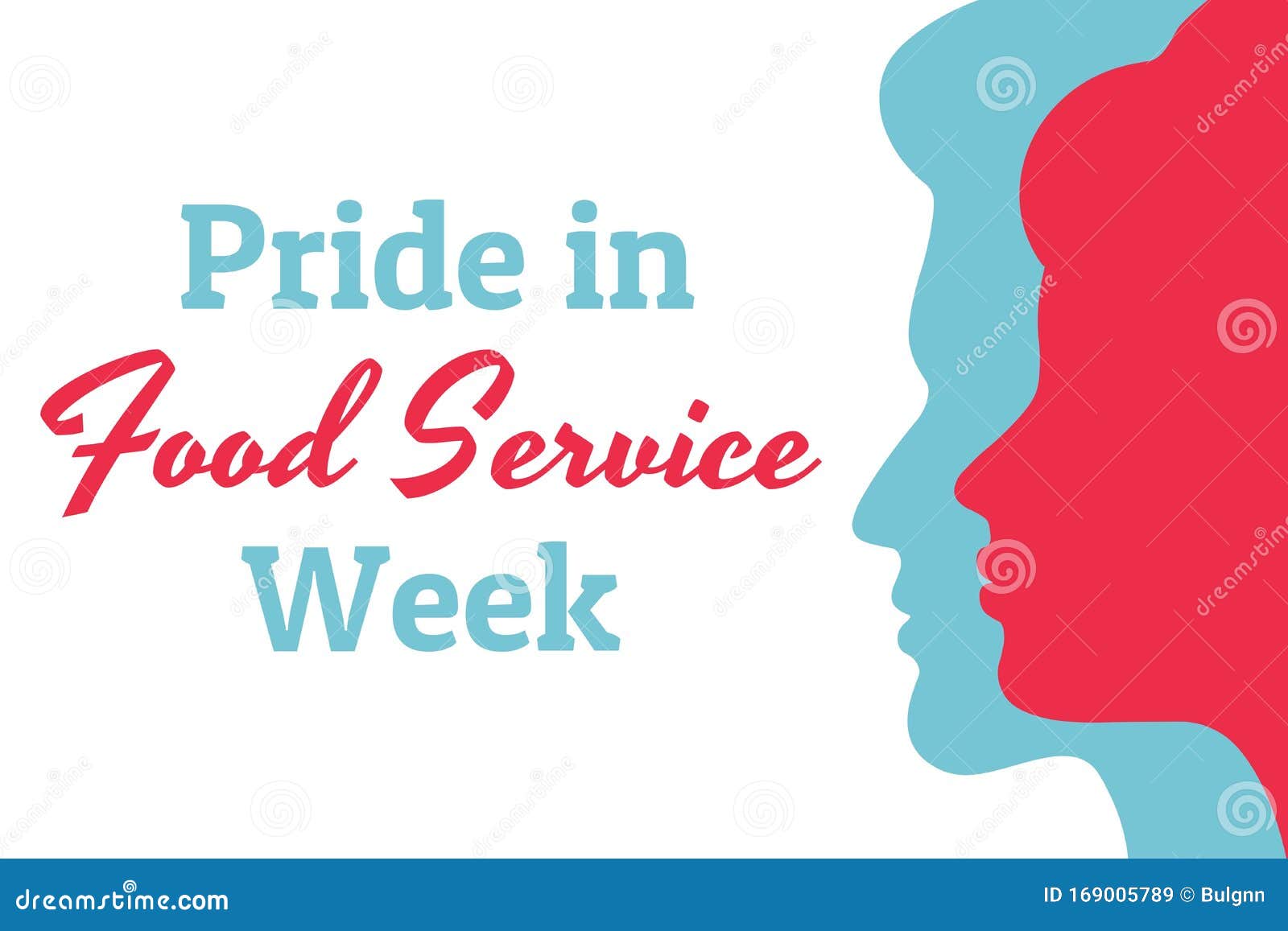 Pride in Food Service Week Concept Banner with Female and Male