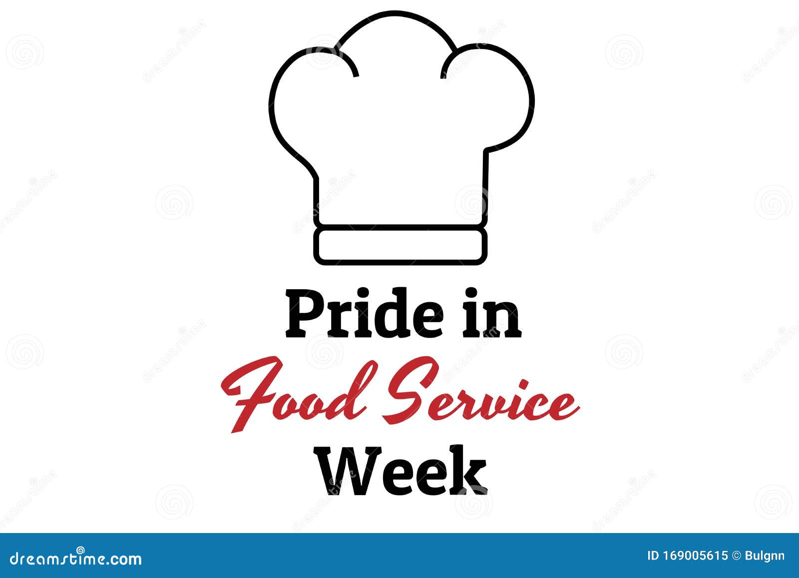 Pride in Food Service Week Concept Banner. Template for Background
