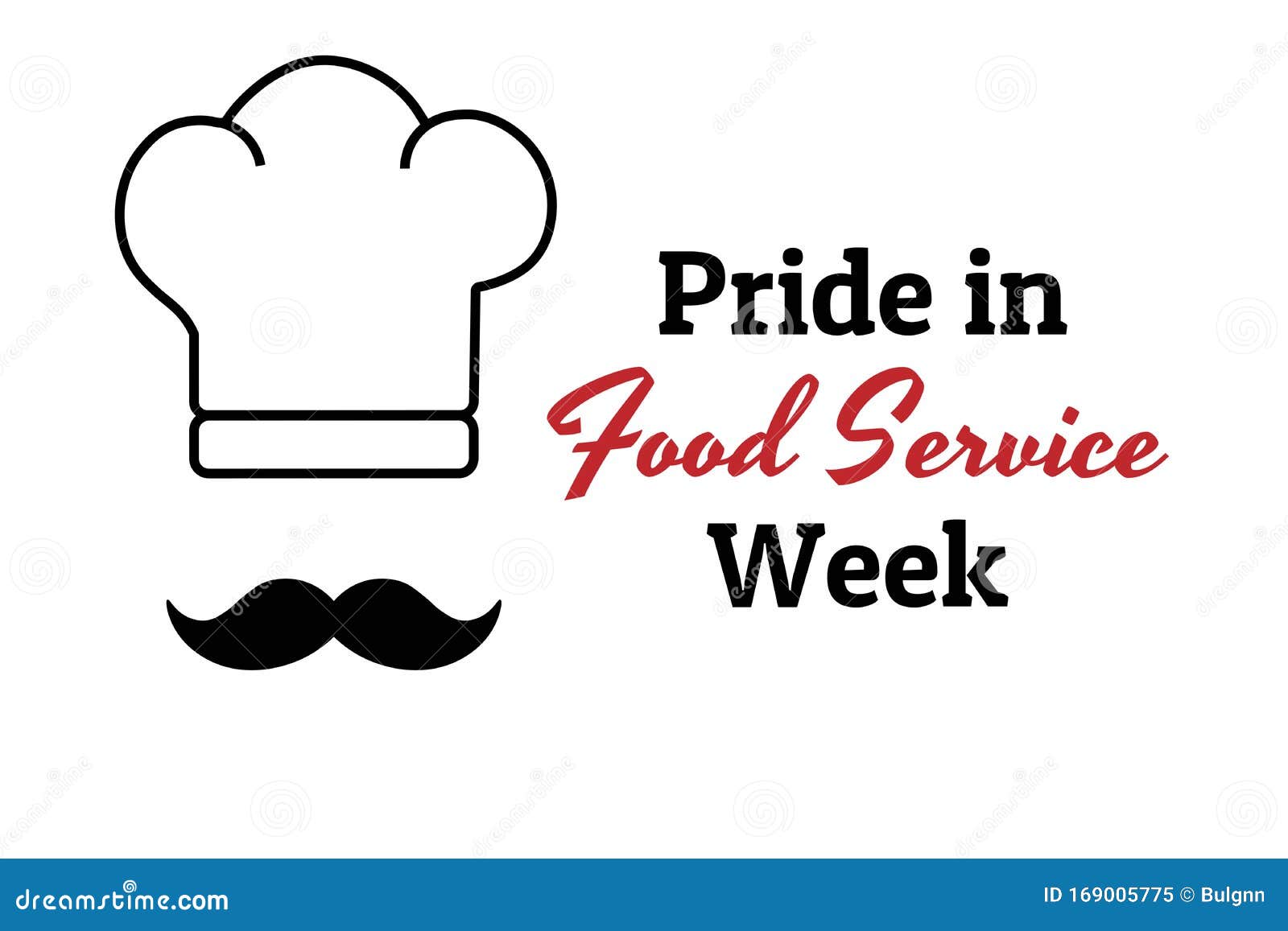 Pride in Food Service Week Concept Banner. Template for Background