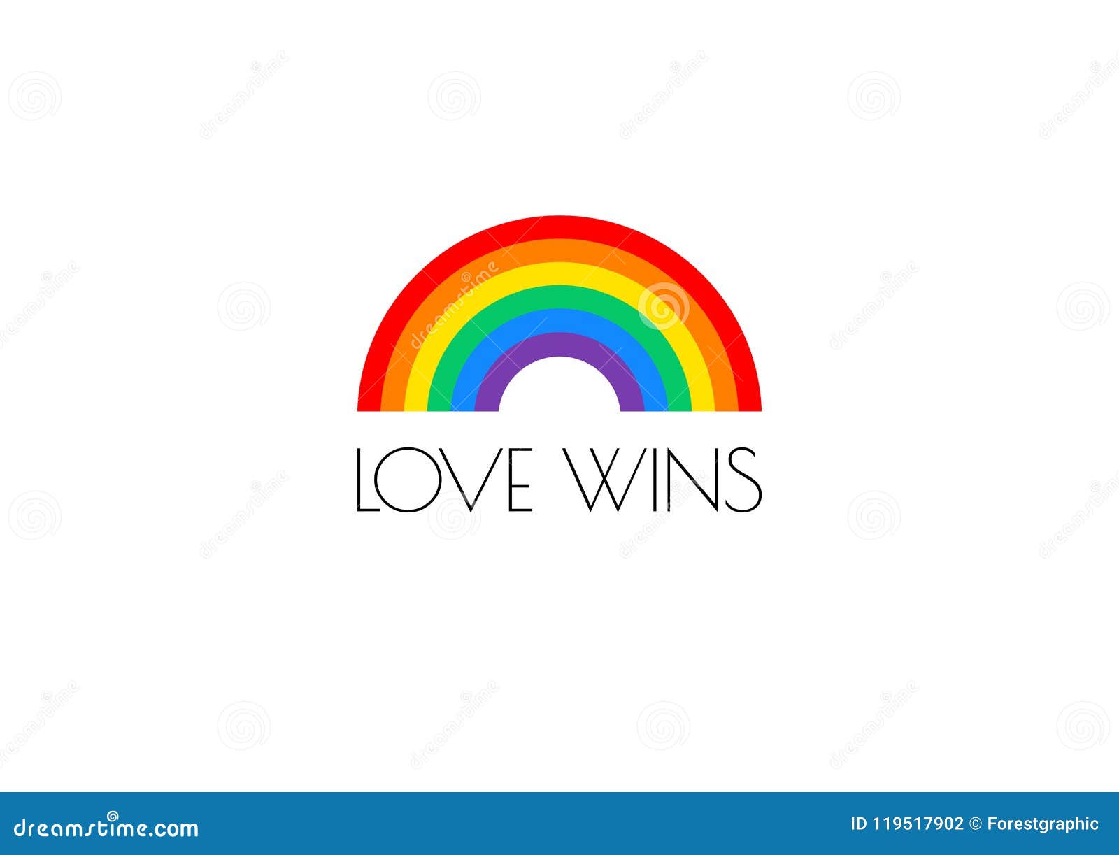 pride love wins text and rainbow flag  