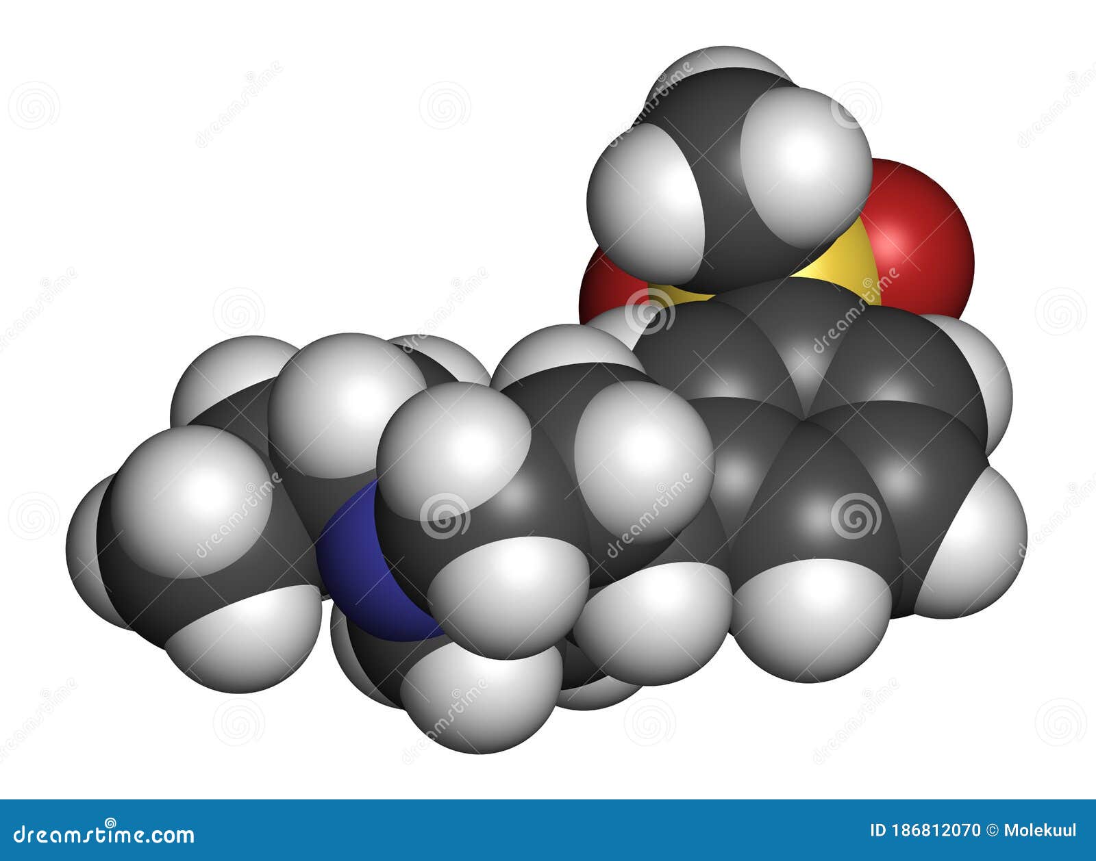 Pridopidine Huntington S Disease Drug Molecule. 3D Rendering Stock