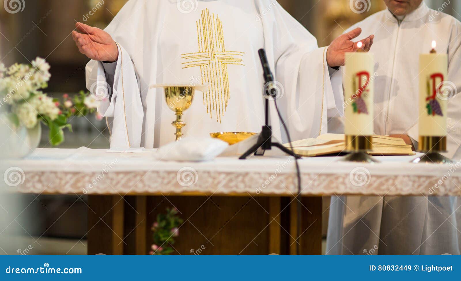 Priest during a Wedding Ceremony Stock Image Image of detail, blood