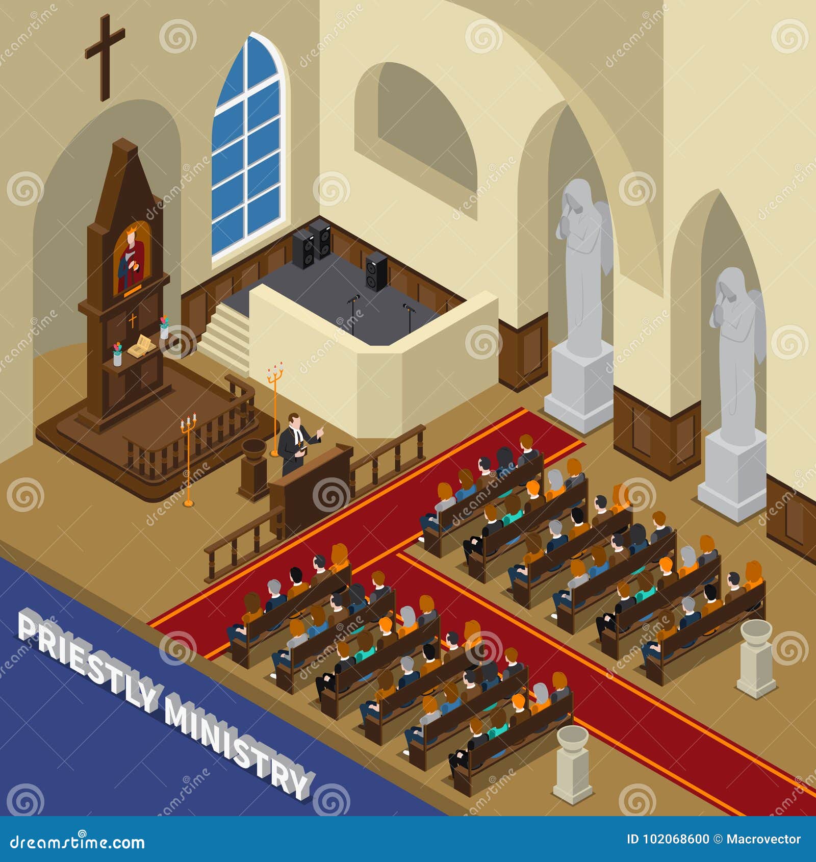 priestly ministry isometric composition