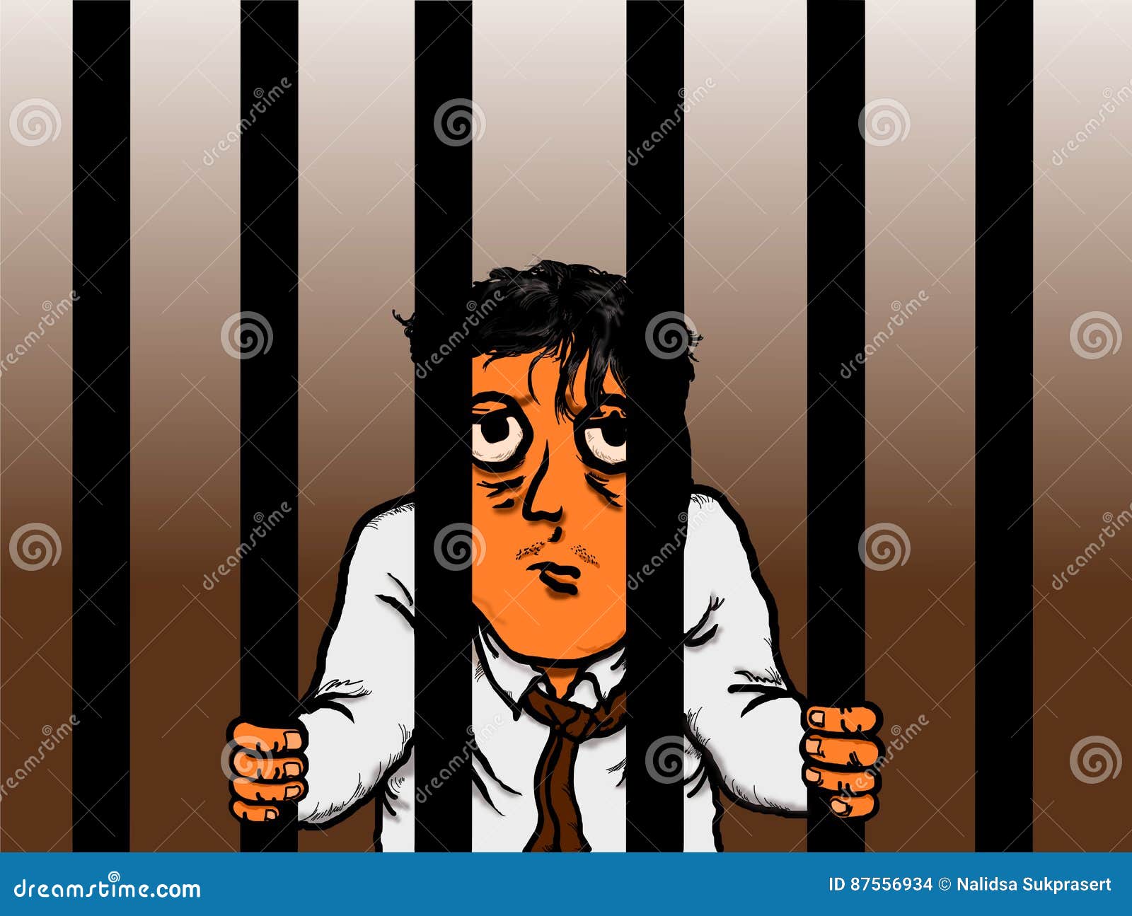 Prigione Incarcerata C Del Prigioniero Impiegatizio Politico Criminale Di Crimine Illustrazione Di Stock Illustrazione Di Businessmen Collare 87556934