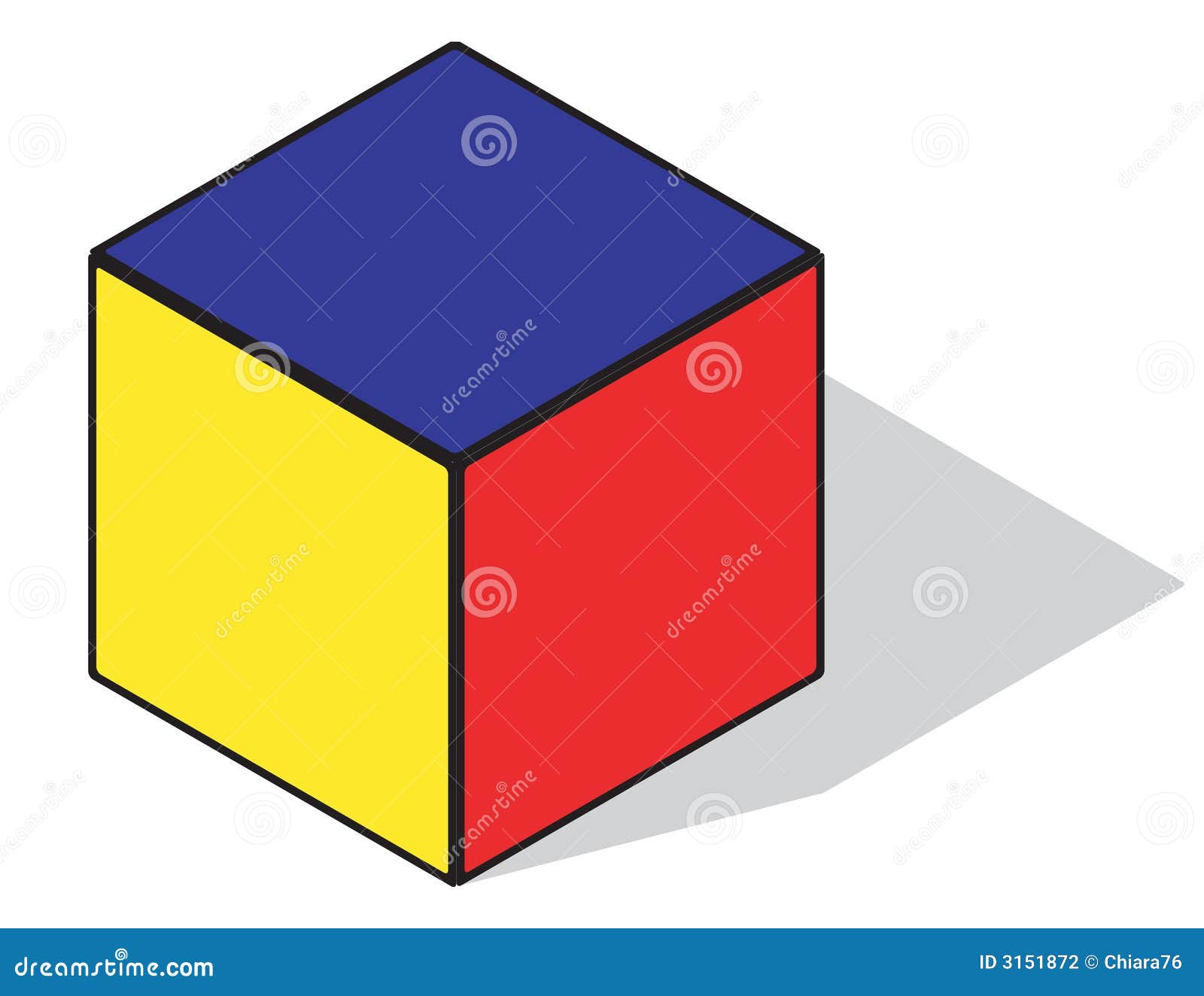 Primary Color Cube Stock Photography - Image: 3151872