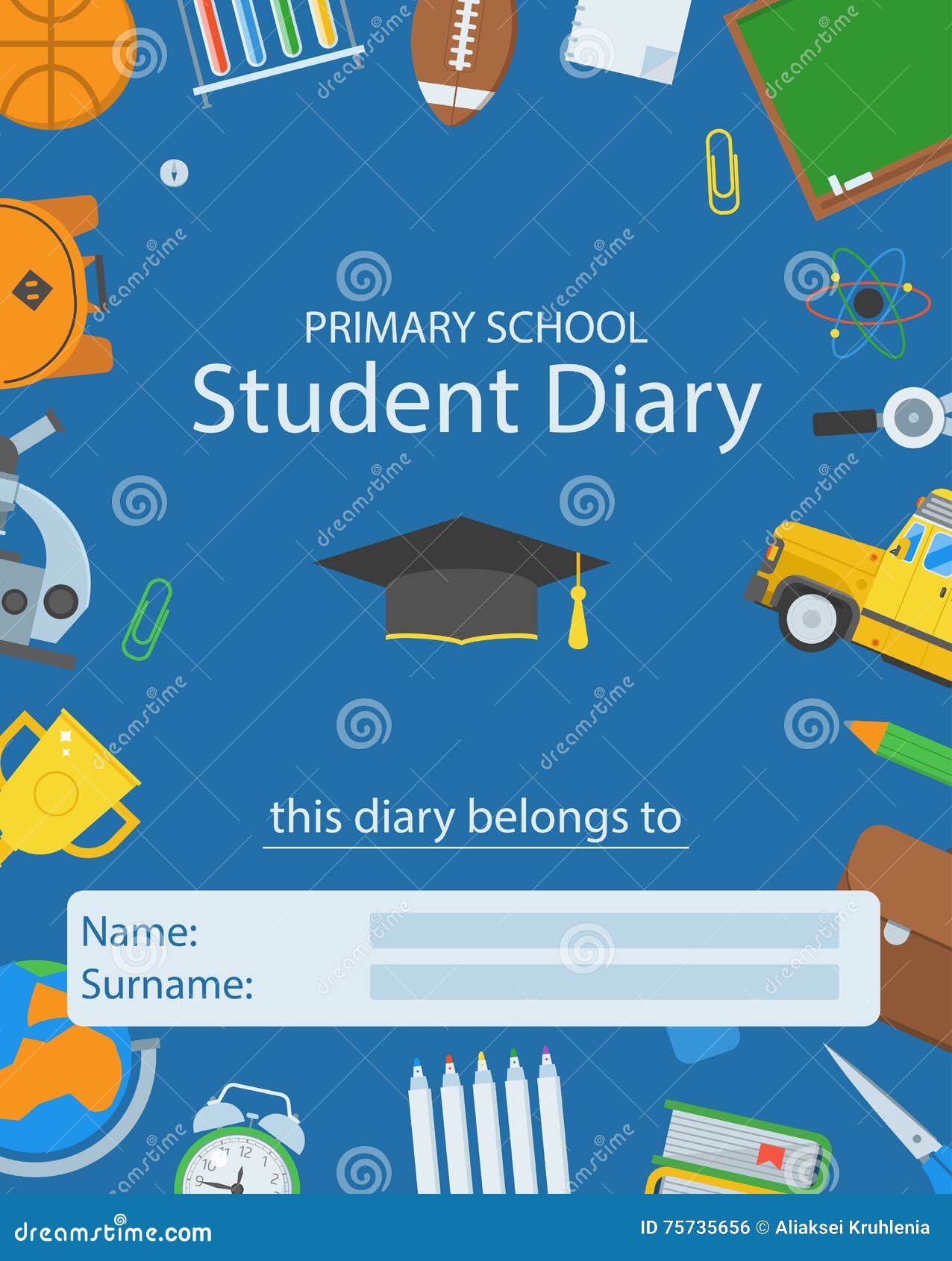 School Diary Cover Templates