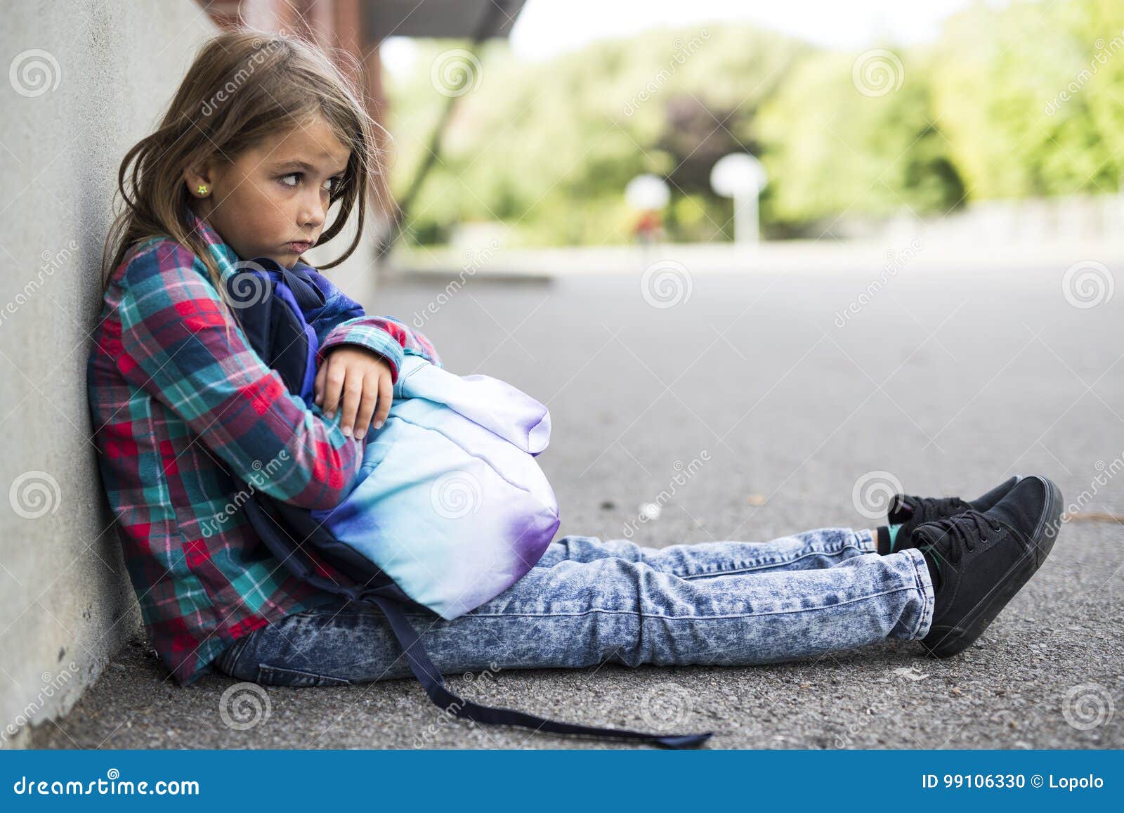 Primary Student Depress at the School Stock Photo - Image of september ...