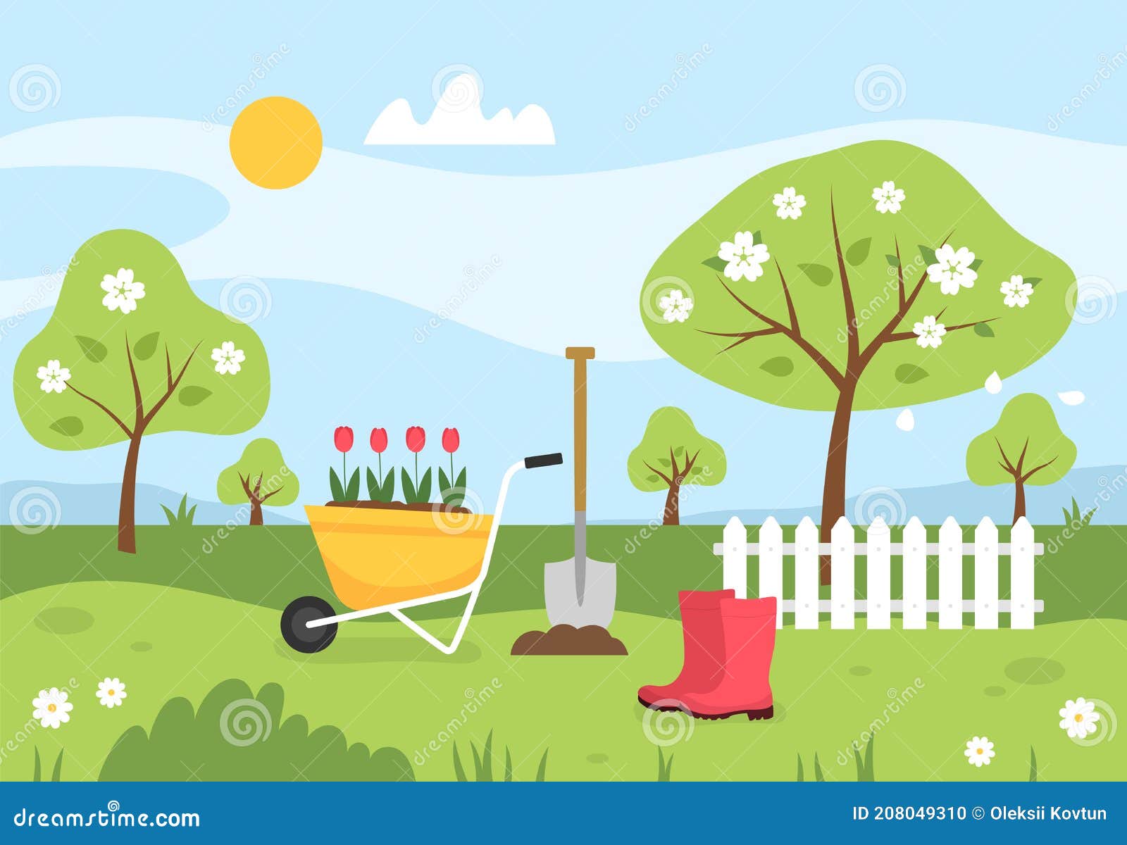 Primavera Naturaleza Paisaje. Lindo Fondo De Ilustración Plana De Dibujos Animados. Vector Ilustración del Vector - Ilustración de follaje, plano: 208049310 Primavera Naturaleza Paisaje. Lindo Fondo De Ilustración Plana De Dibujos Animados. Vector Ilustración del Vector - Ilustración de follaje, plano: 208049310