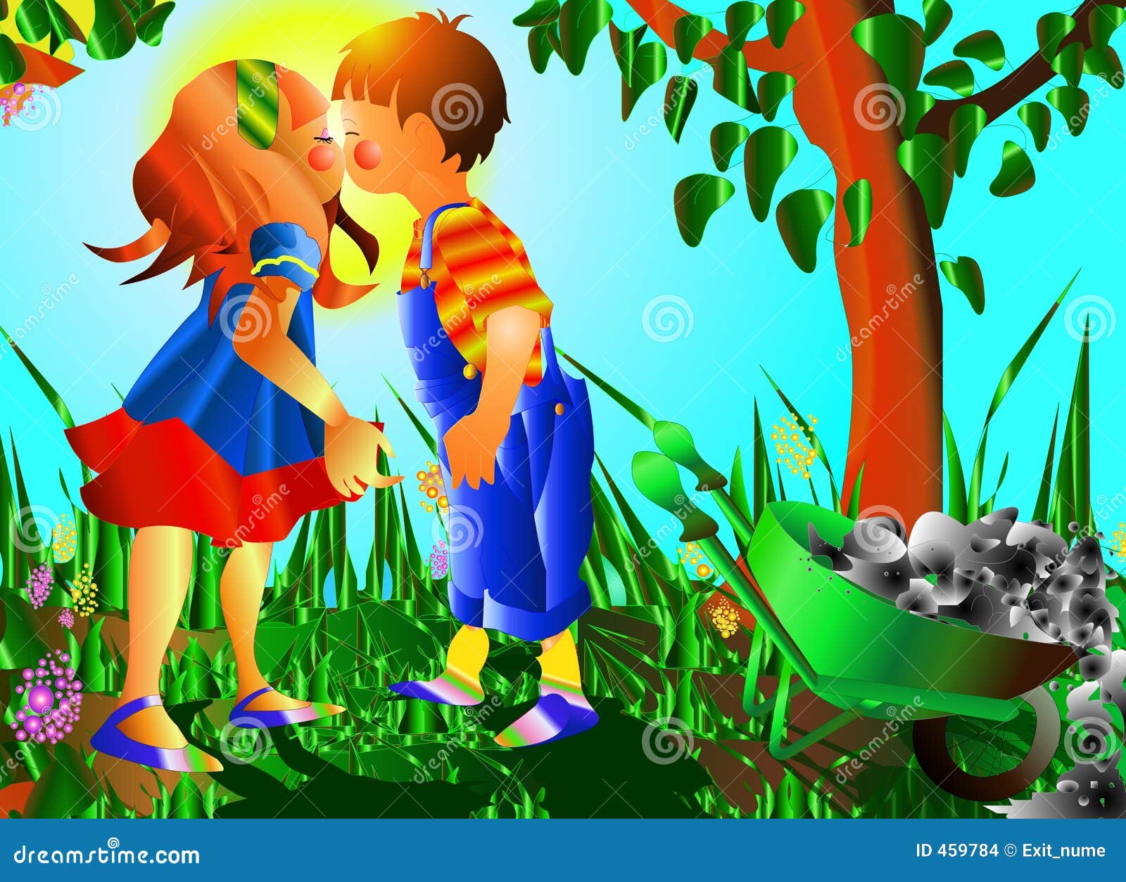 Primer amor stock de ilustración. Ilustración de historia 459784