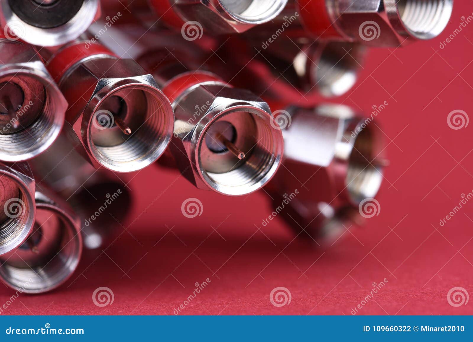 Primer Coaxil Del Cable De La TV Foto de archivo Imagen de contacto