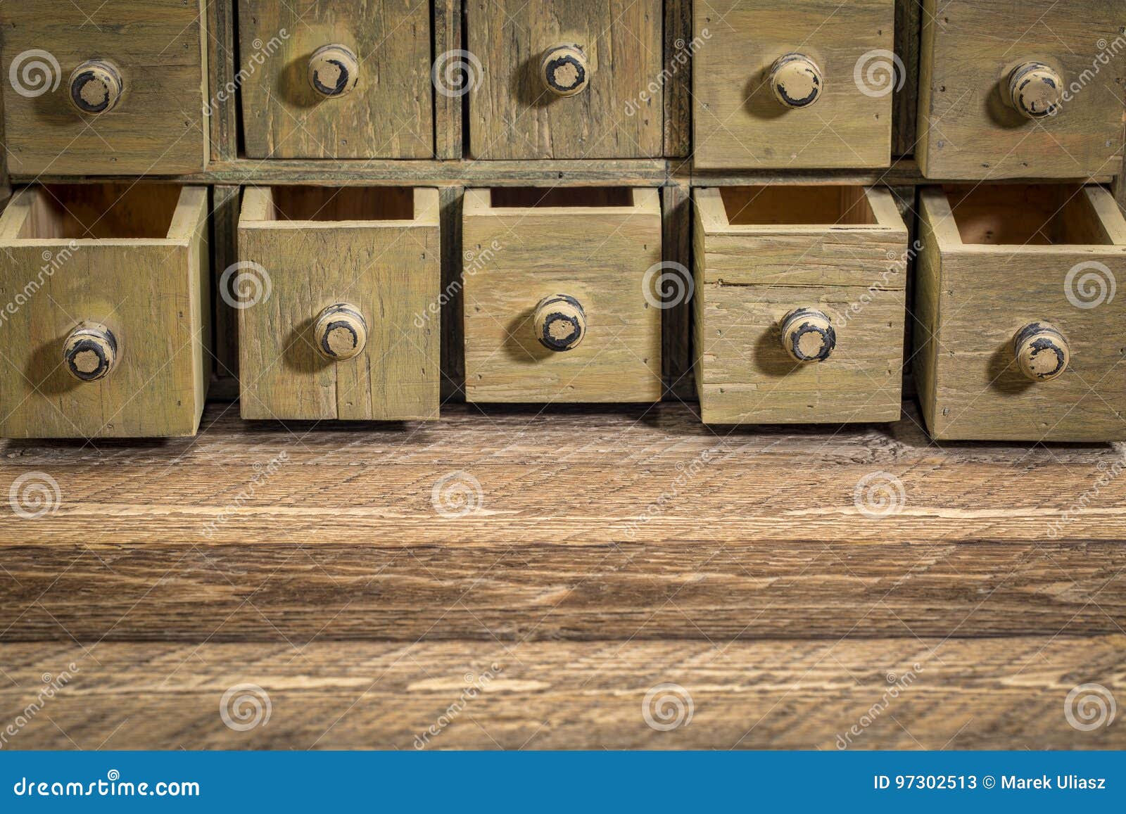 Primitive Grunge Drawer Cabinet Stock Image Image Of Catalog