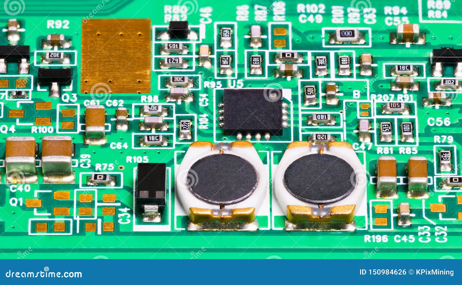 Primo Piano Dei Componenti Elettronici Bobine, Resistenze, Condensatori