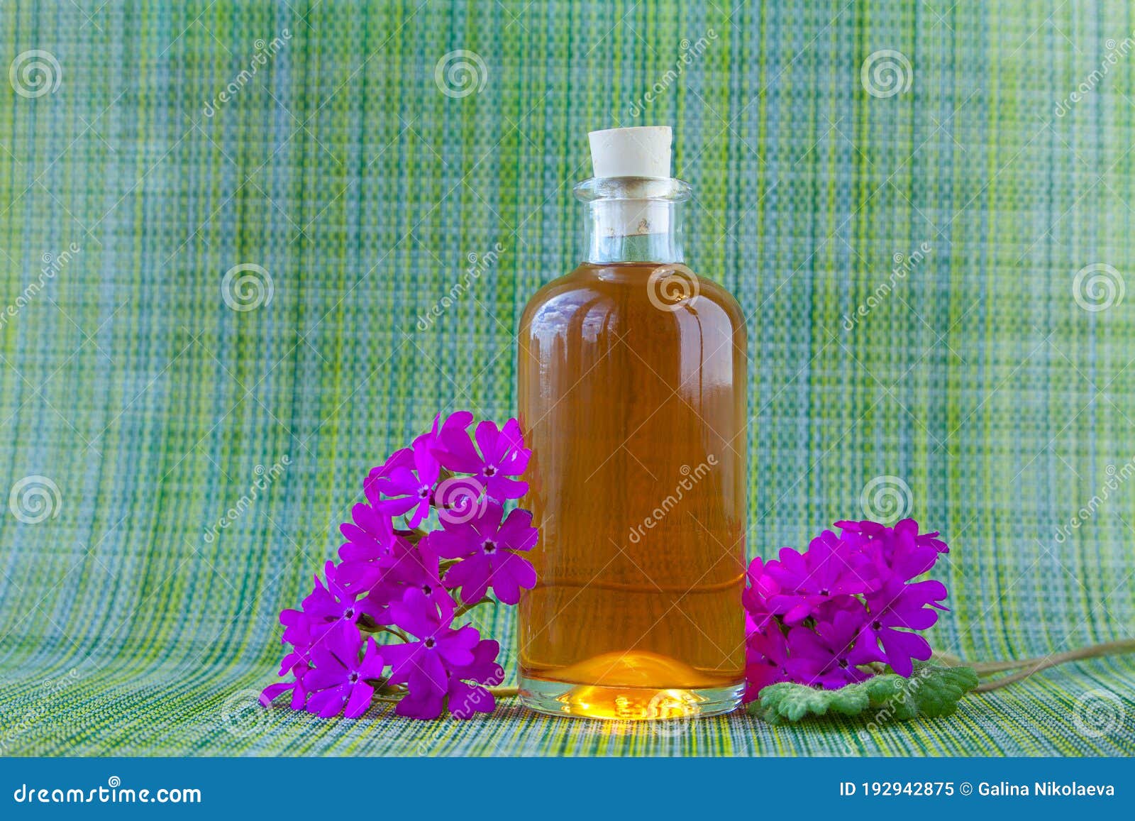 Primrose Essential Oil in Beautiful Bottle on Table Stock Image Image