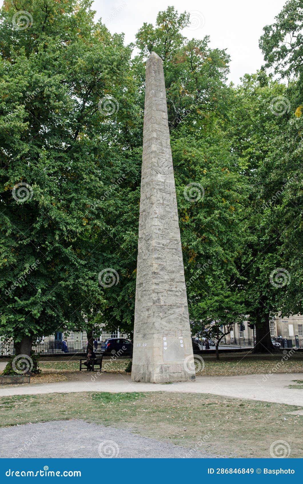 Prince of Wales Obelisk, Queen Square, Bath, Somerset Stock Image ...