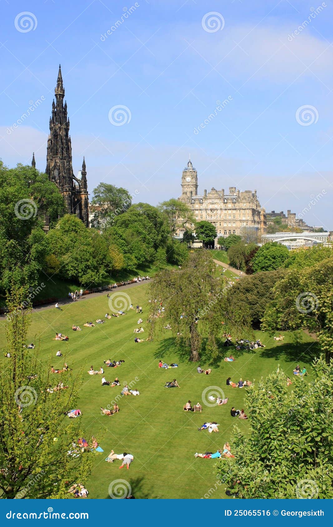Princes Gardens Edinburgh Scotland Editorial Photo Image of british