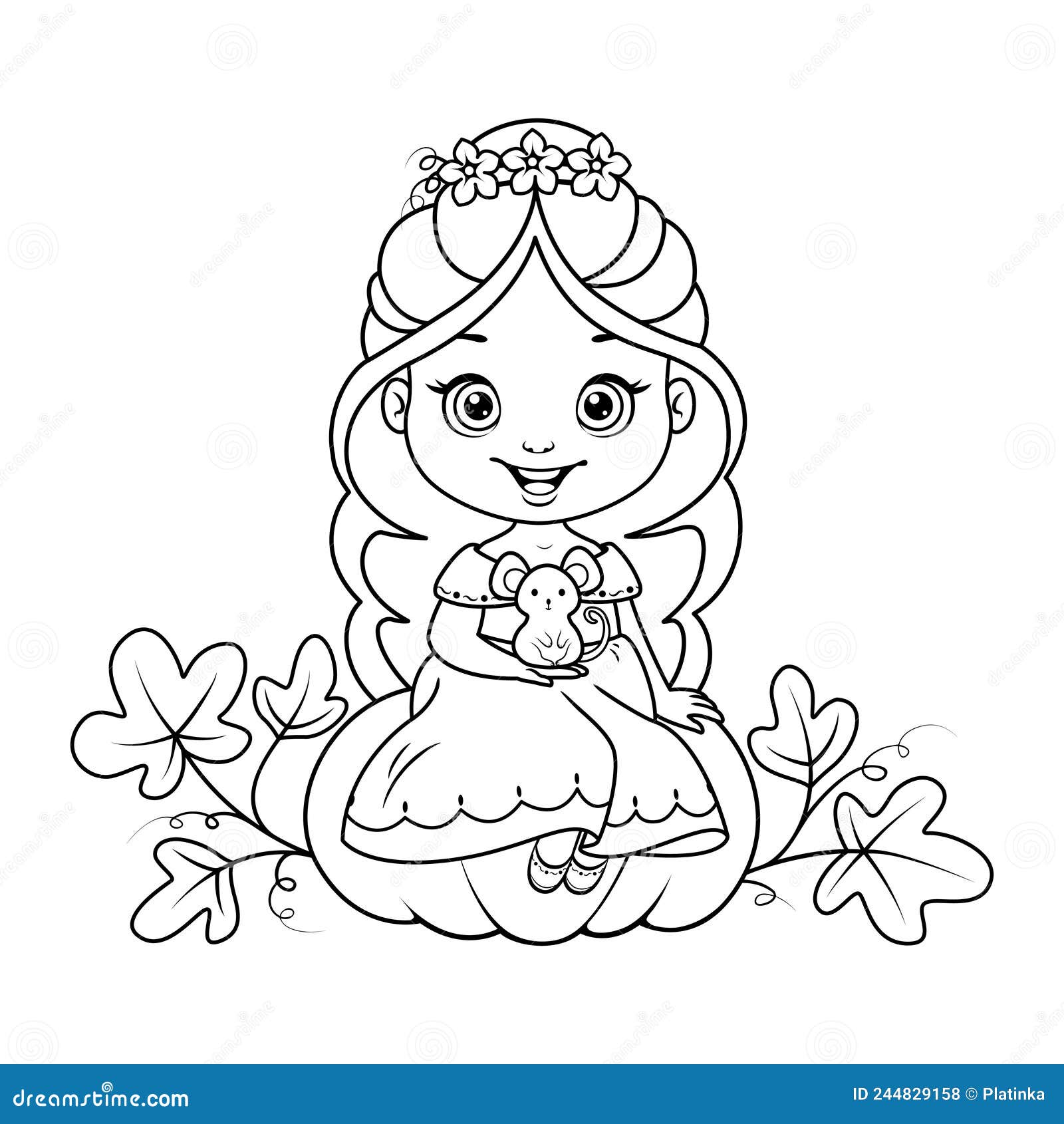 Desenho de Princesa camponesa para colorir