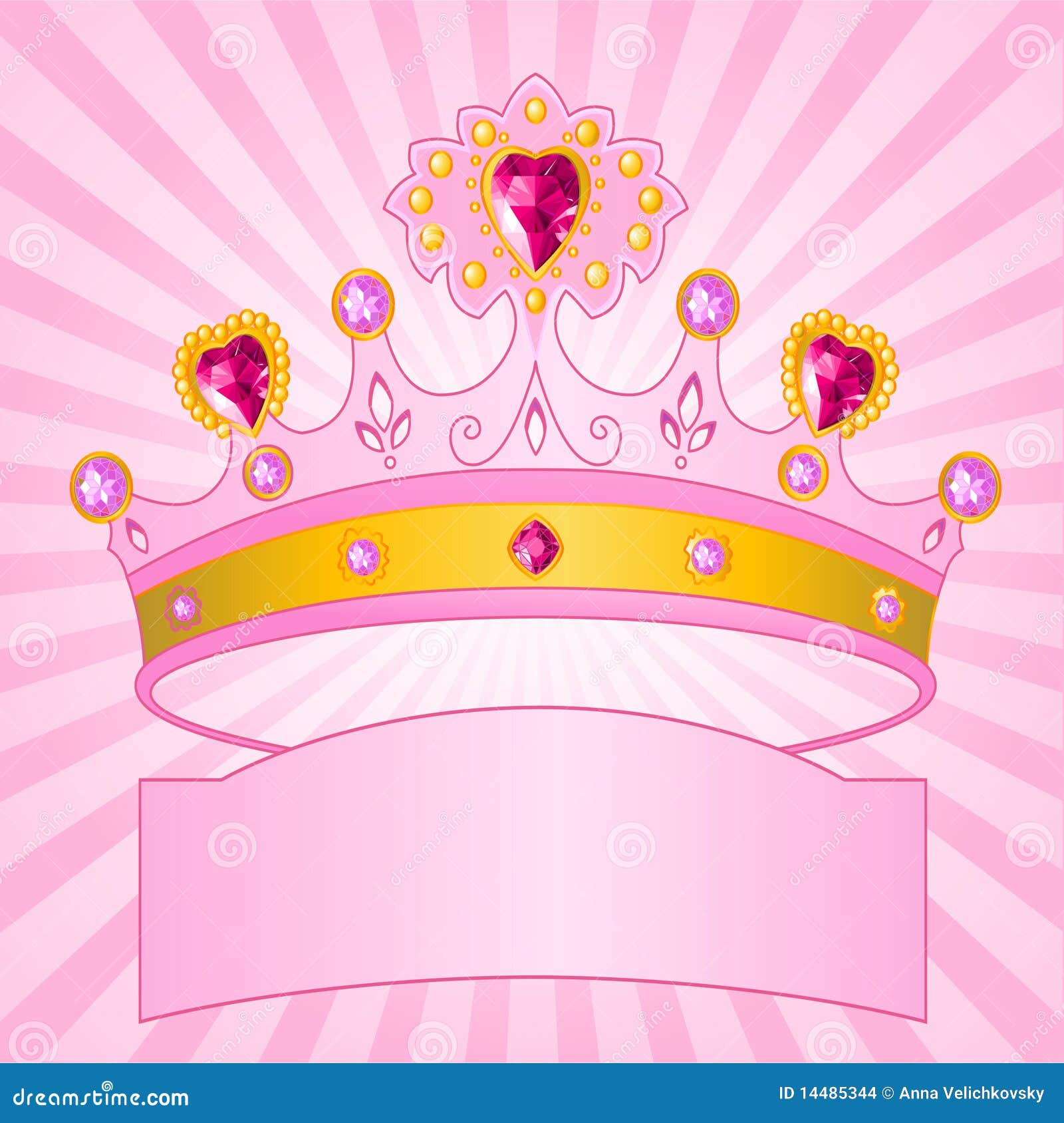 Princesa Coroa No Fundo Radial Ilustracao Do Vetor Ilustracao De Grafico Legenda 14485344