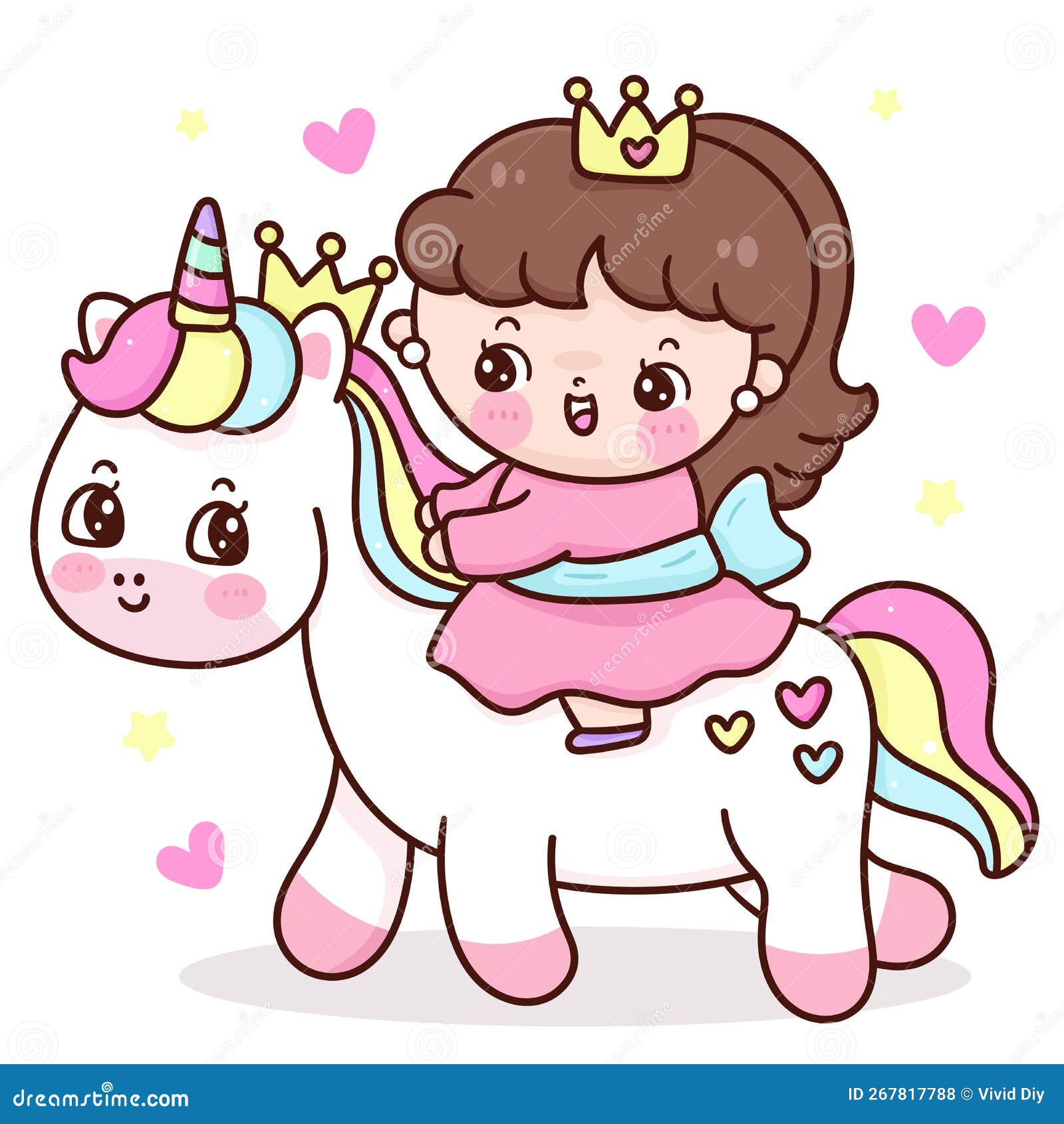 Desenho de ilustração de cavalo fofo para crianças e bebês