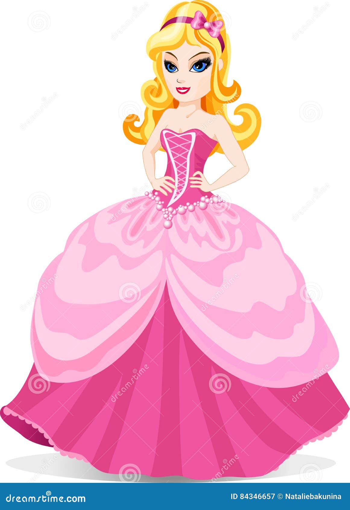 princesa de vestido rosa