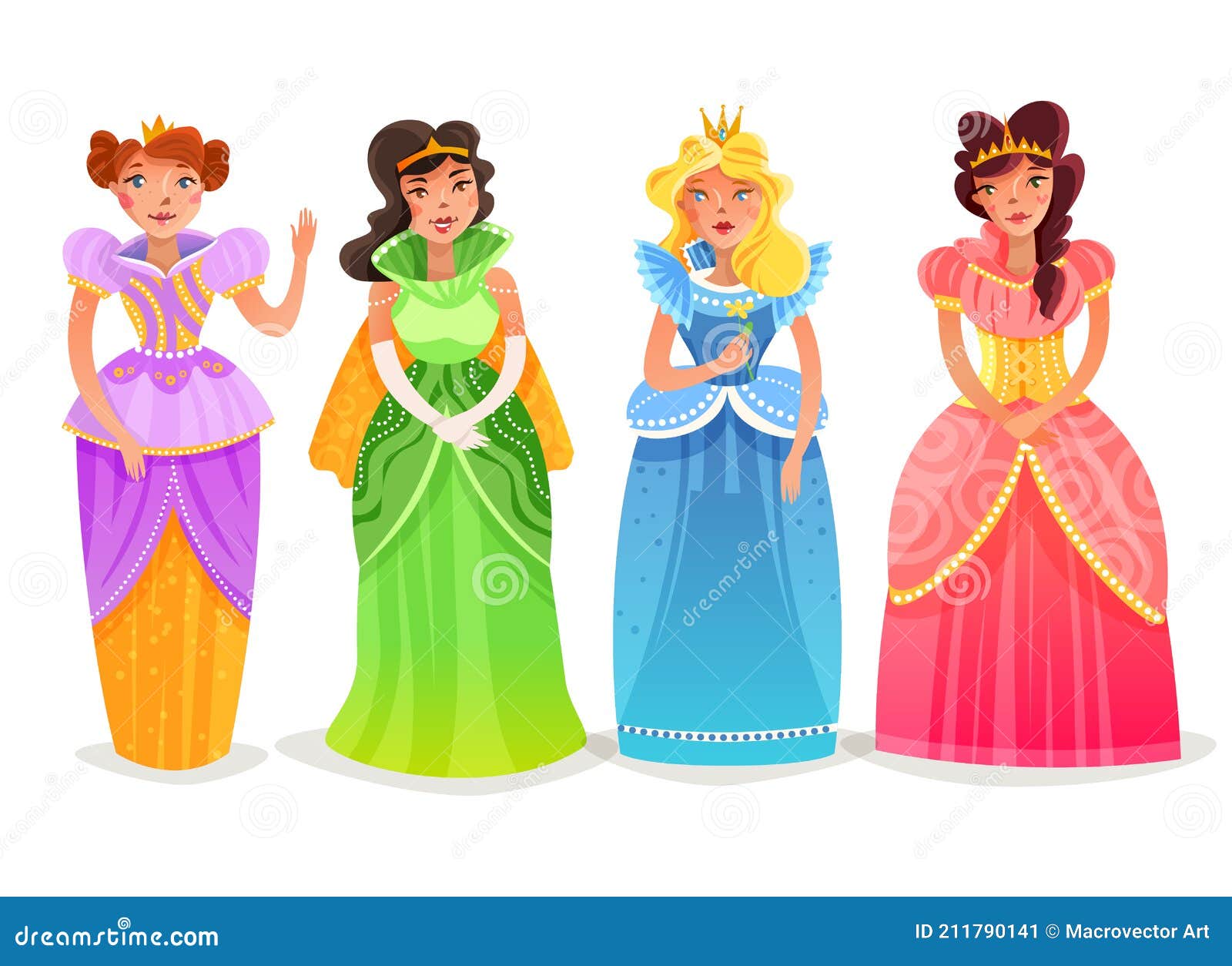 Princesas Conjunto De Dibujos Animados Ilustración del Vector - Ilustración de corona, palacio: 211790141 Princesas Conjunto De Dibujos Animados Ilustración del Vector - Ilustración de corona, palacio: 211790141