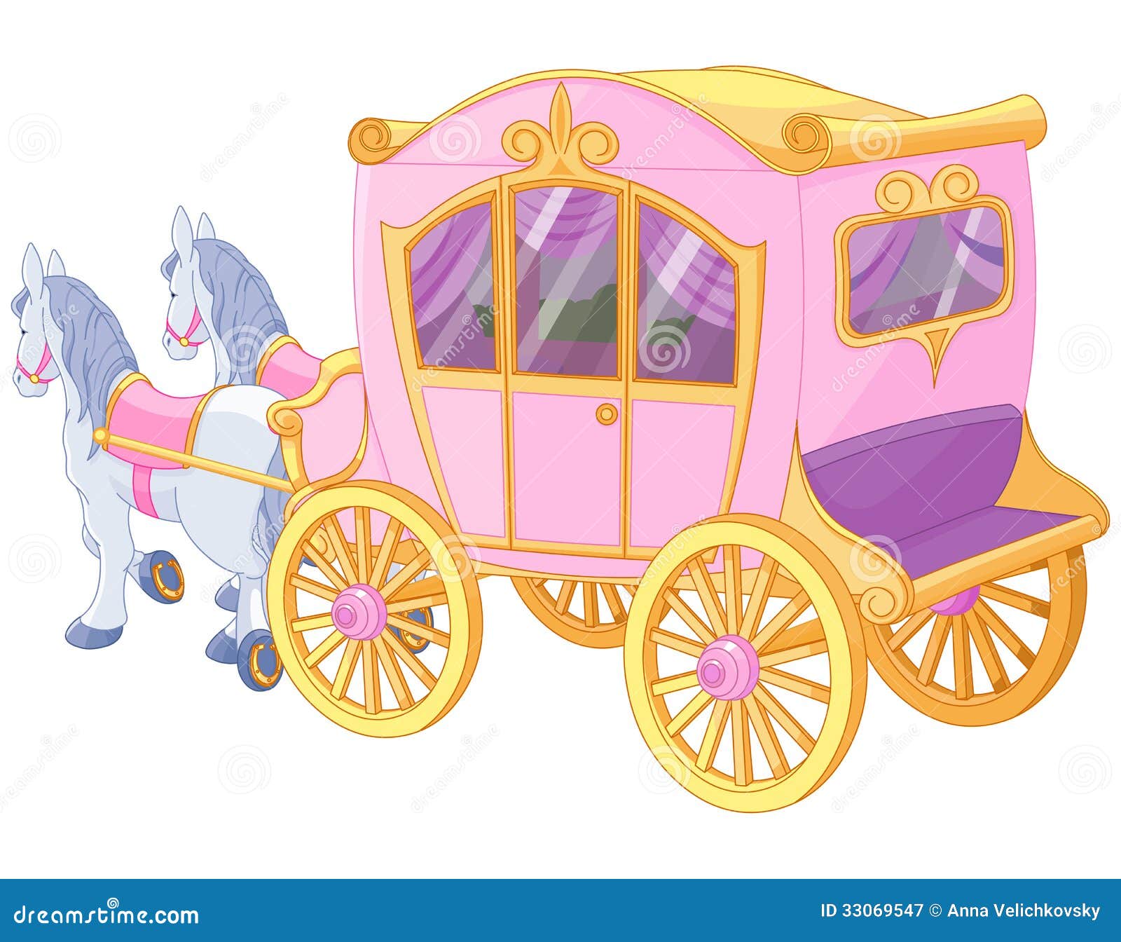 Princess Carriage stock vector. Illustration of cartoon - 33069547