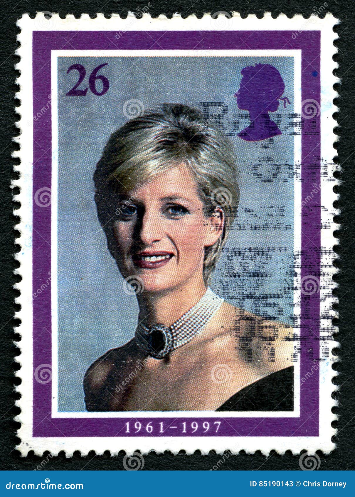 Princess Diana UK Postage Stamp Editorial Stock Photo - Image of ...