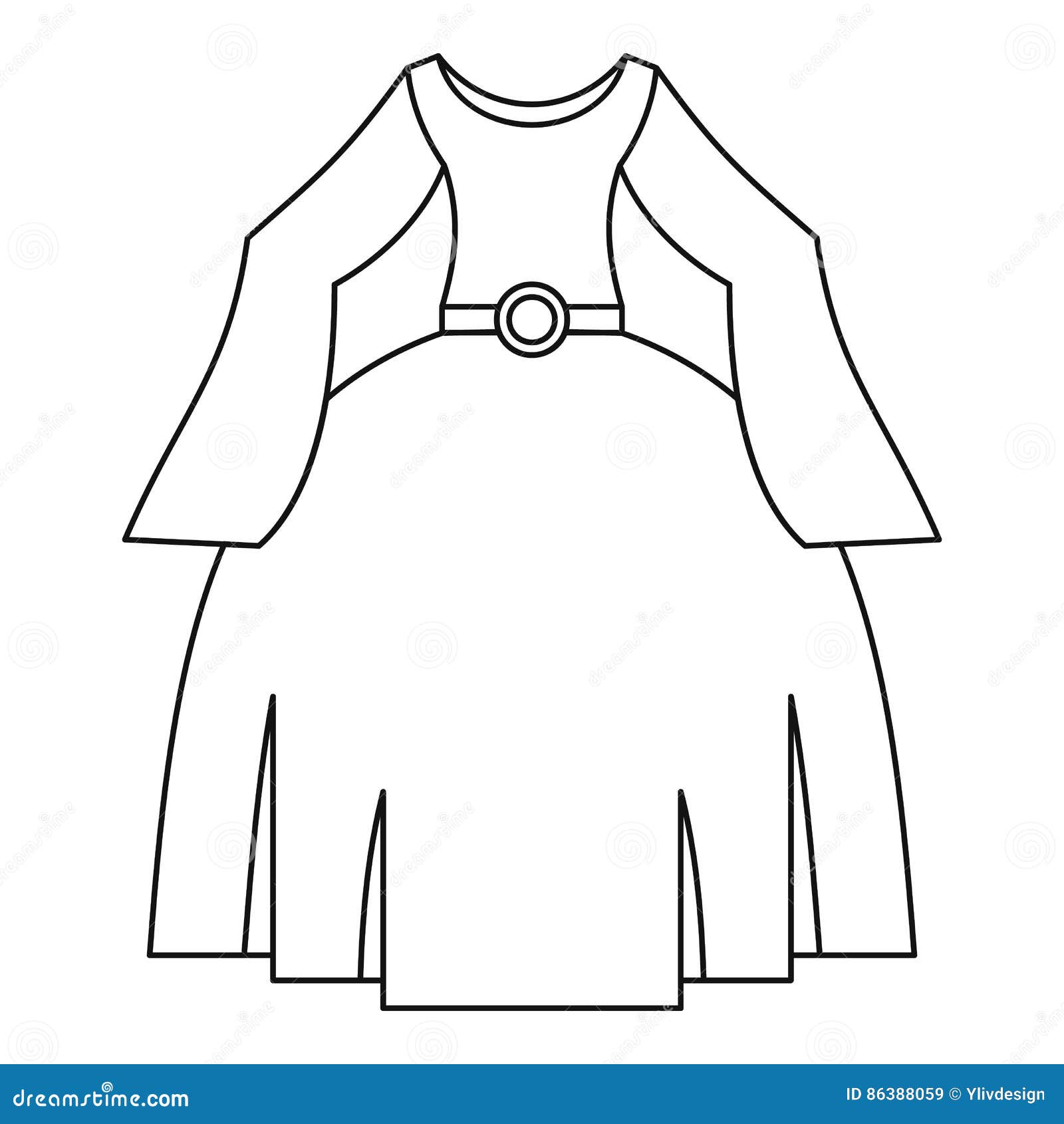 Free Free 343 Princess Dress Outline Svg SVG PNG EPS DXF File