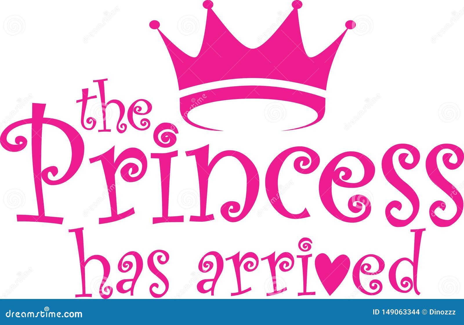 the princess has arrived label,  
