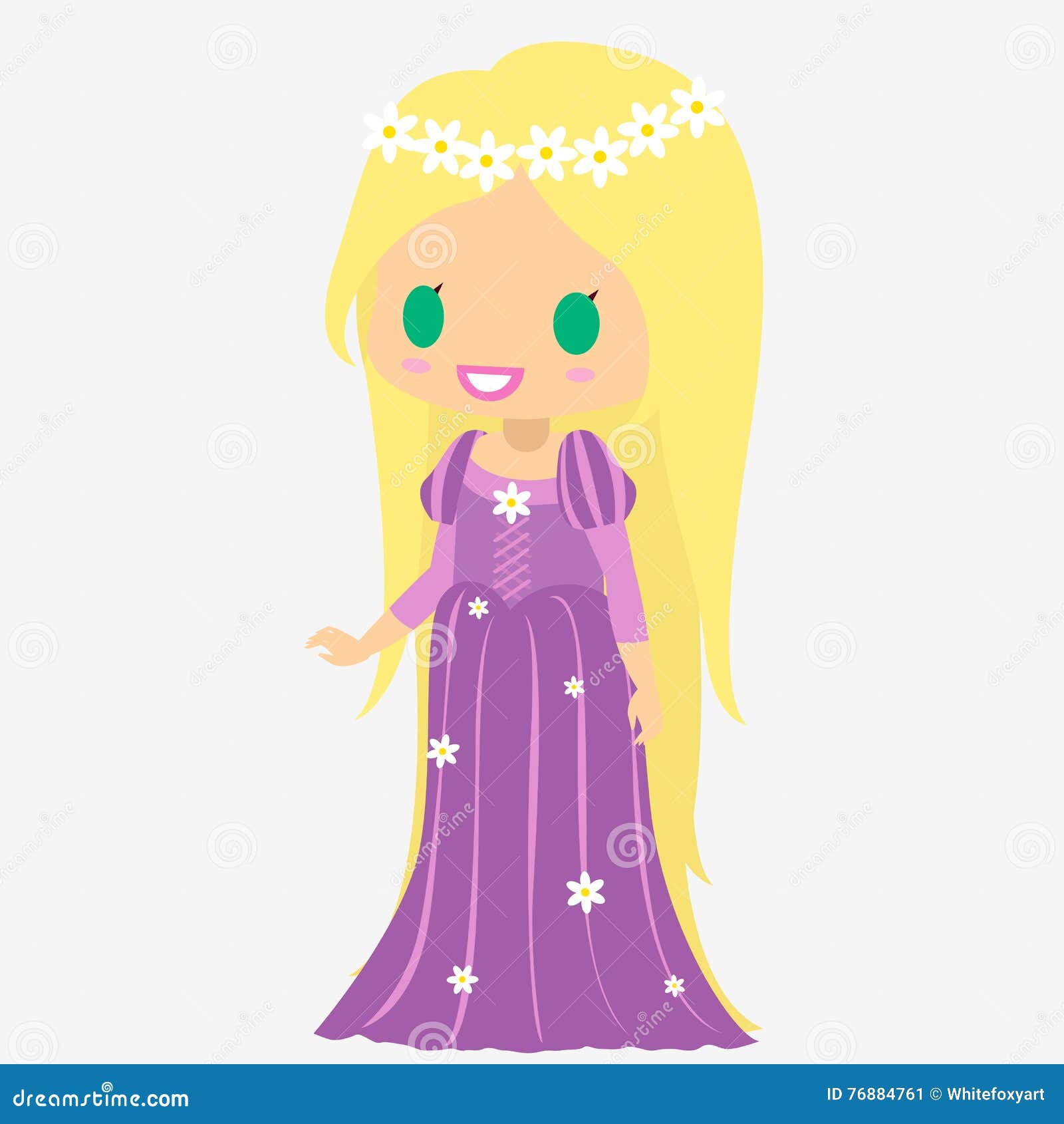 Princess Long Hair. Girl from the Castle. Fairy Tale Character. Stock  Vector - Illustration of beautiful, blond: 76884761