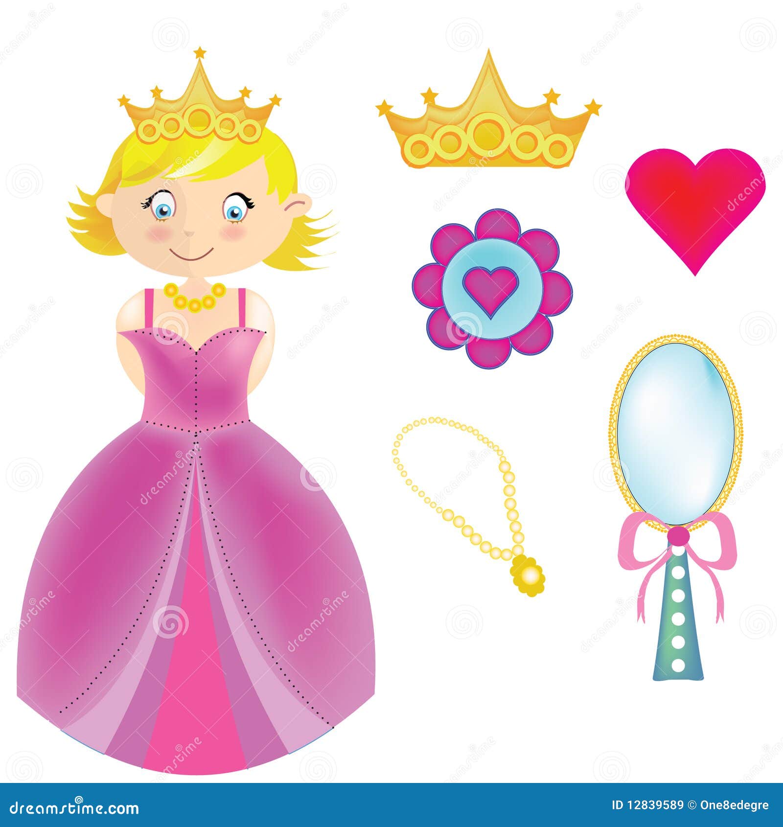 Princess Shoes With Heels Cartoon Colored Clipart Stock