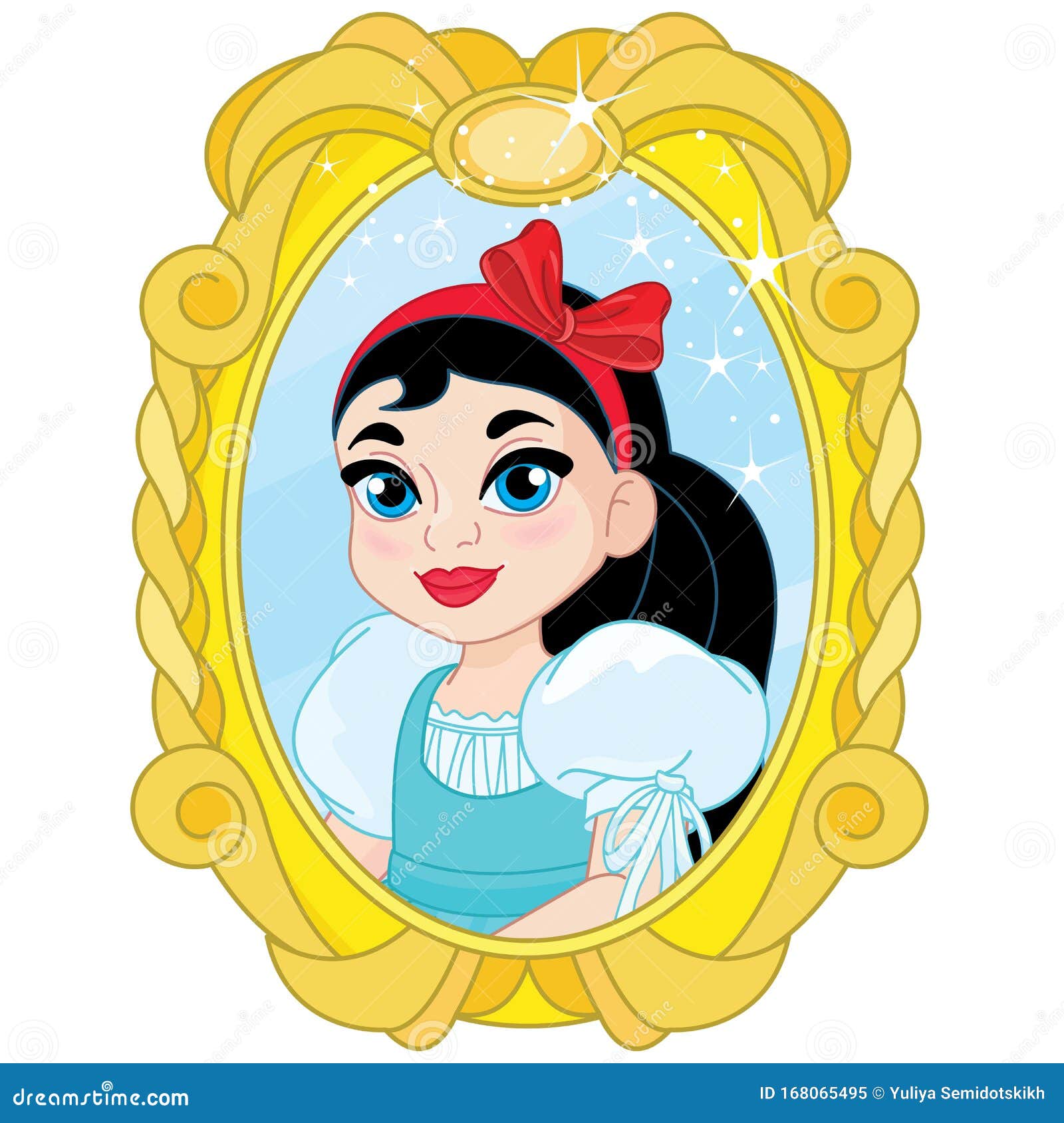Download Cute Little Princess Magic Mirror Stock Vector ...