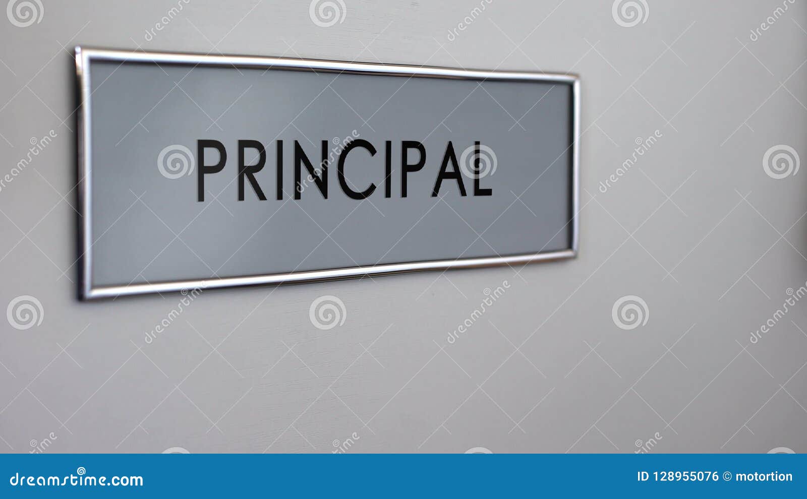 Principal Office Door Desk Closeup Visit To School Director