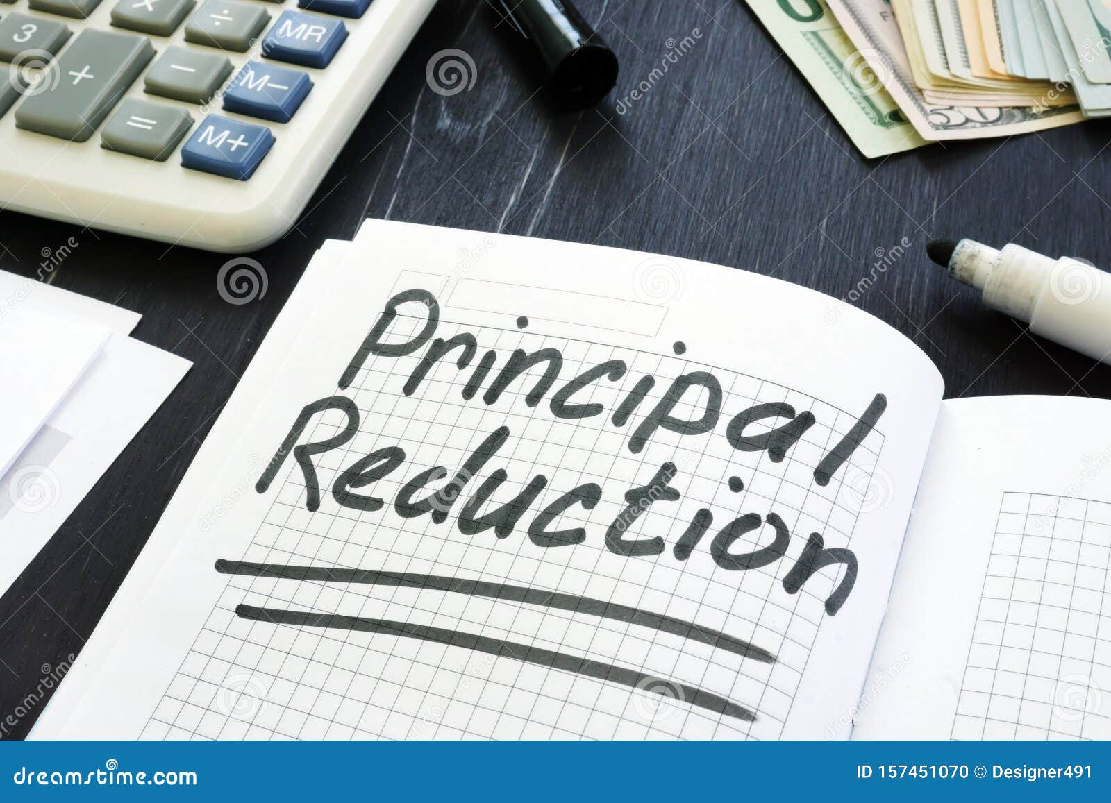 principal reduction inscription on the page