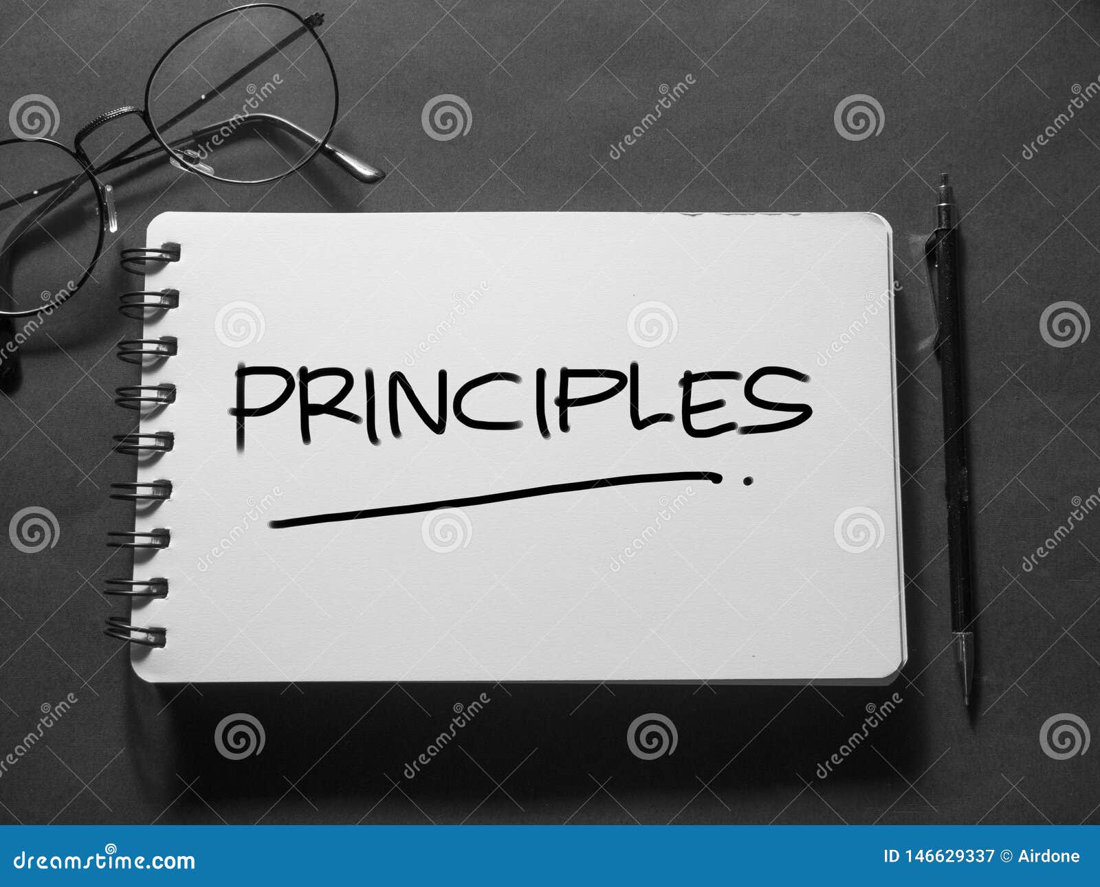principles, motivational words quotes concept