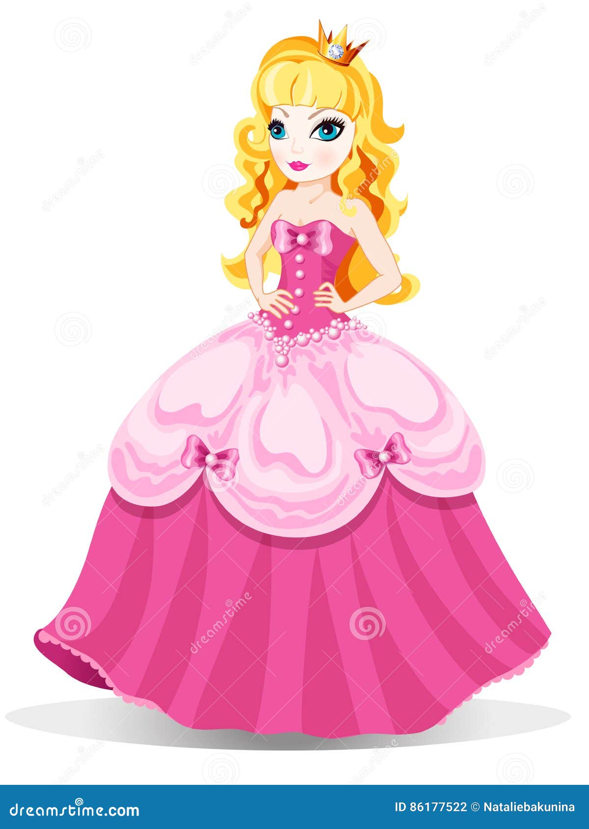 Prinses in kleding vector illustratie. Illustration of - 86177522