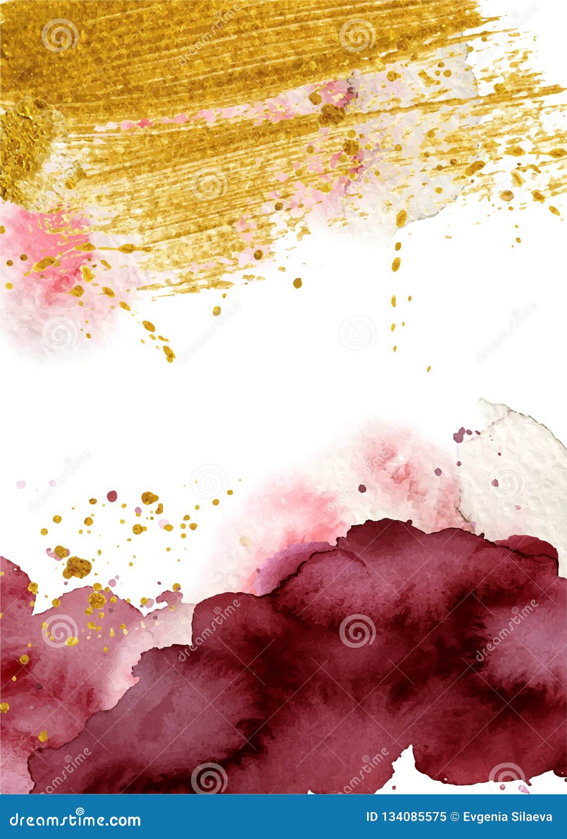 Watercolor Abstract Background, Hand Drawn Watercolour Burgundy and Gold  Texture Stock Vector - Illustration of backdrop, card: 134085575
