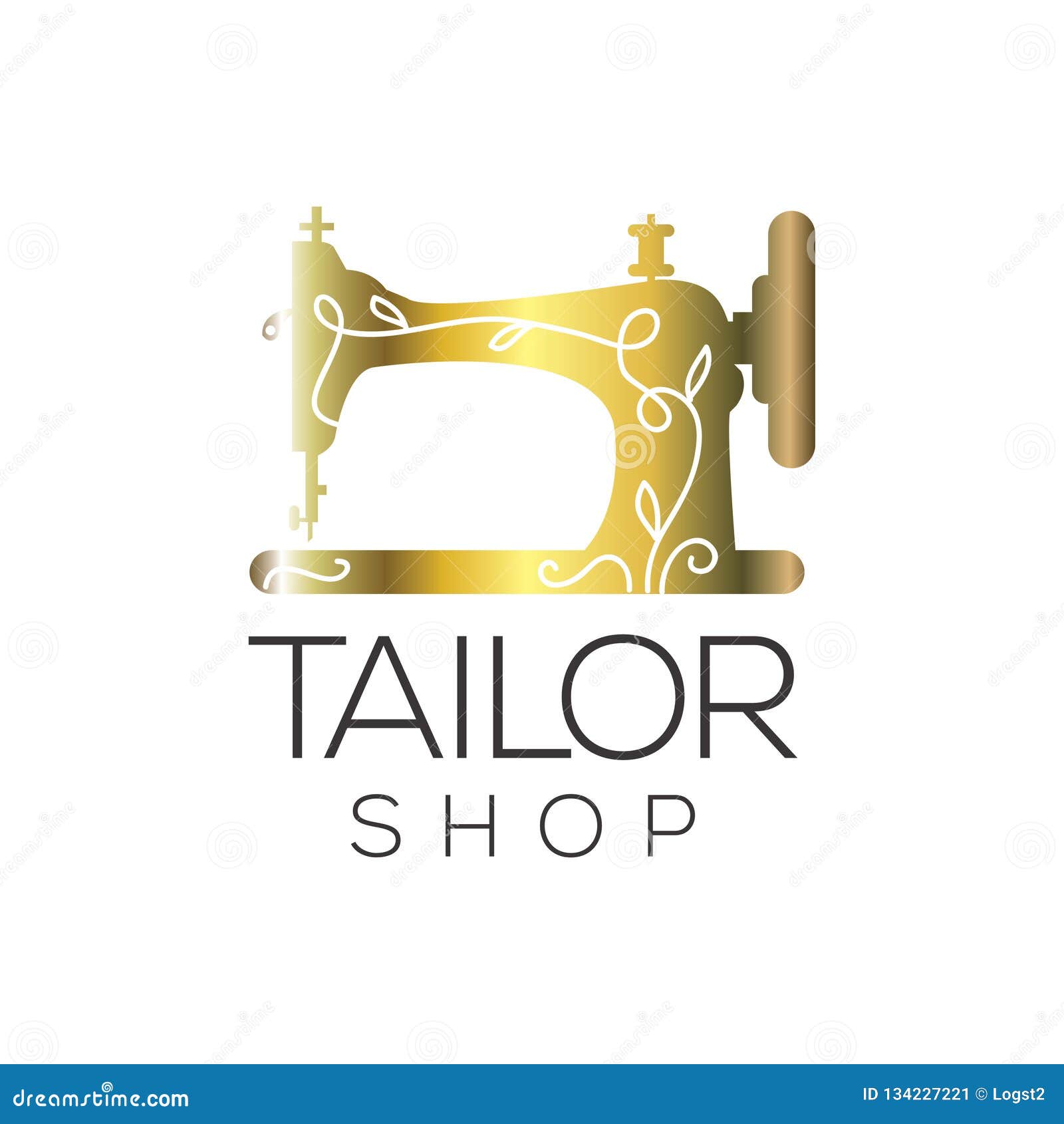 Tailor Vector Logo. Sewing Machine Logo Template. Fashion Logo Stock ...