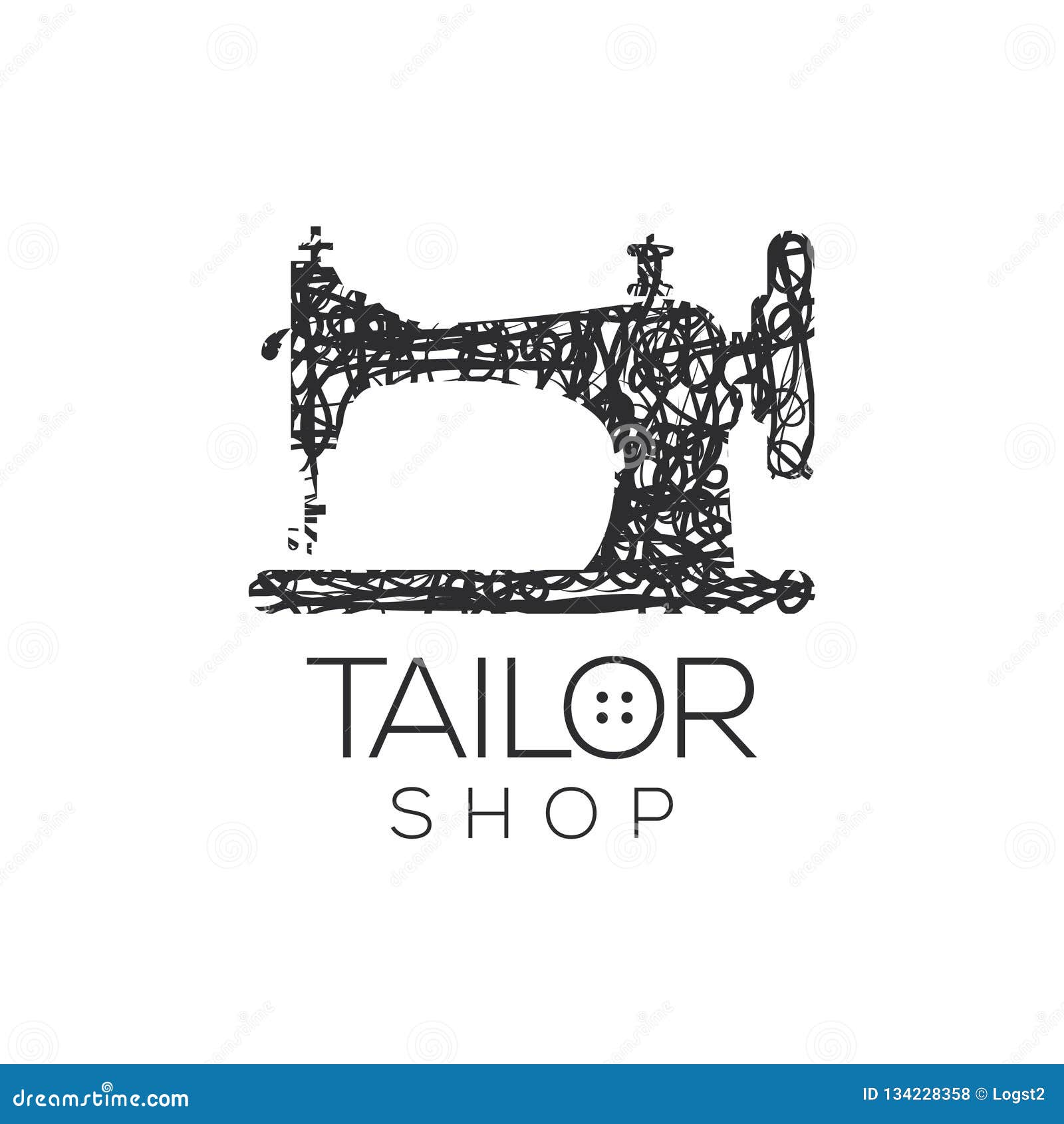 Tailor Vector Logo. Sewing Machine Logo Template. Fashion Logo Stock ...